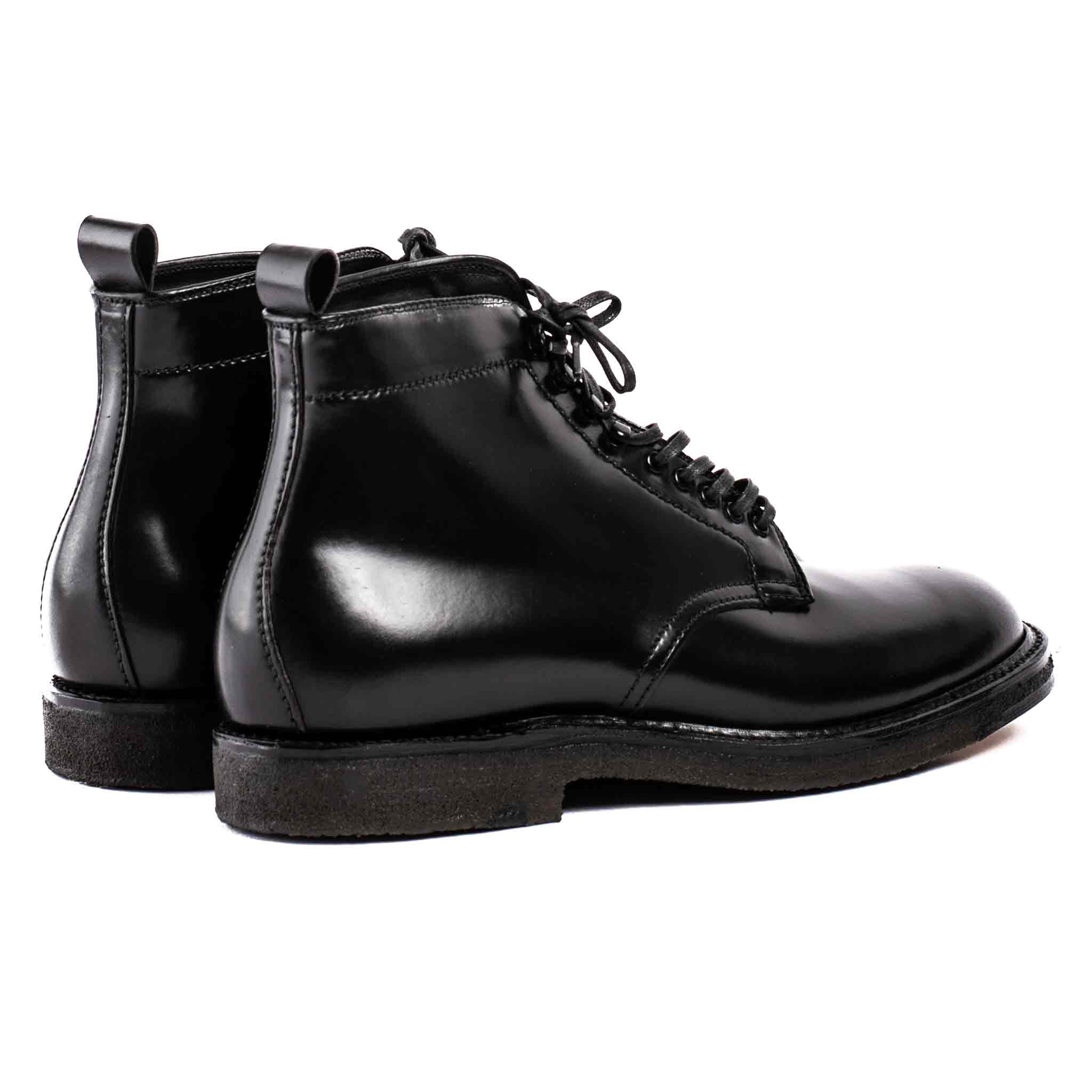 Alden Black Cordovan Plain Toe Boot with Crepe Sole - Image 3