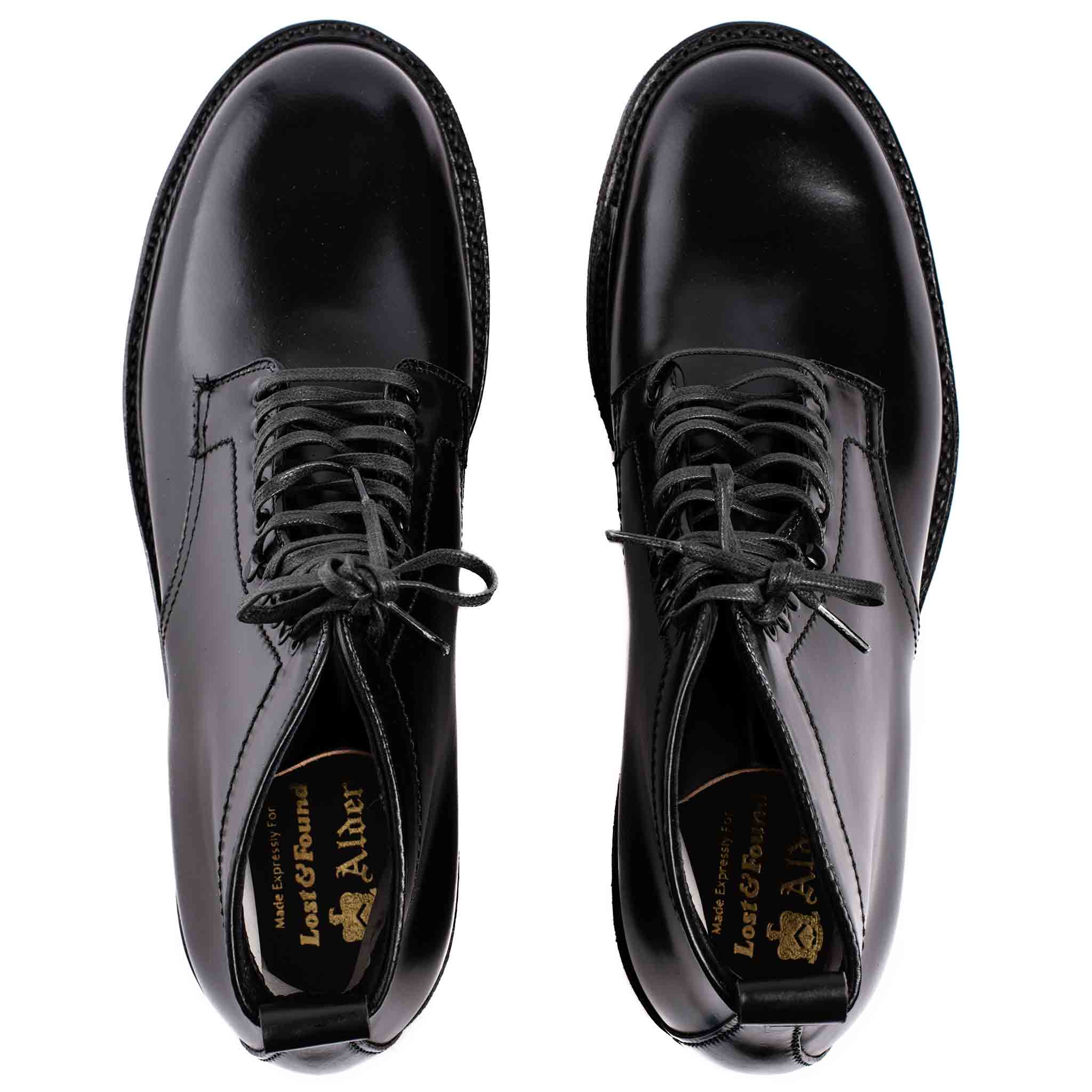 Alden Black Cordovan Plain Toe Boot with Crepe Sole - Image 4