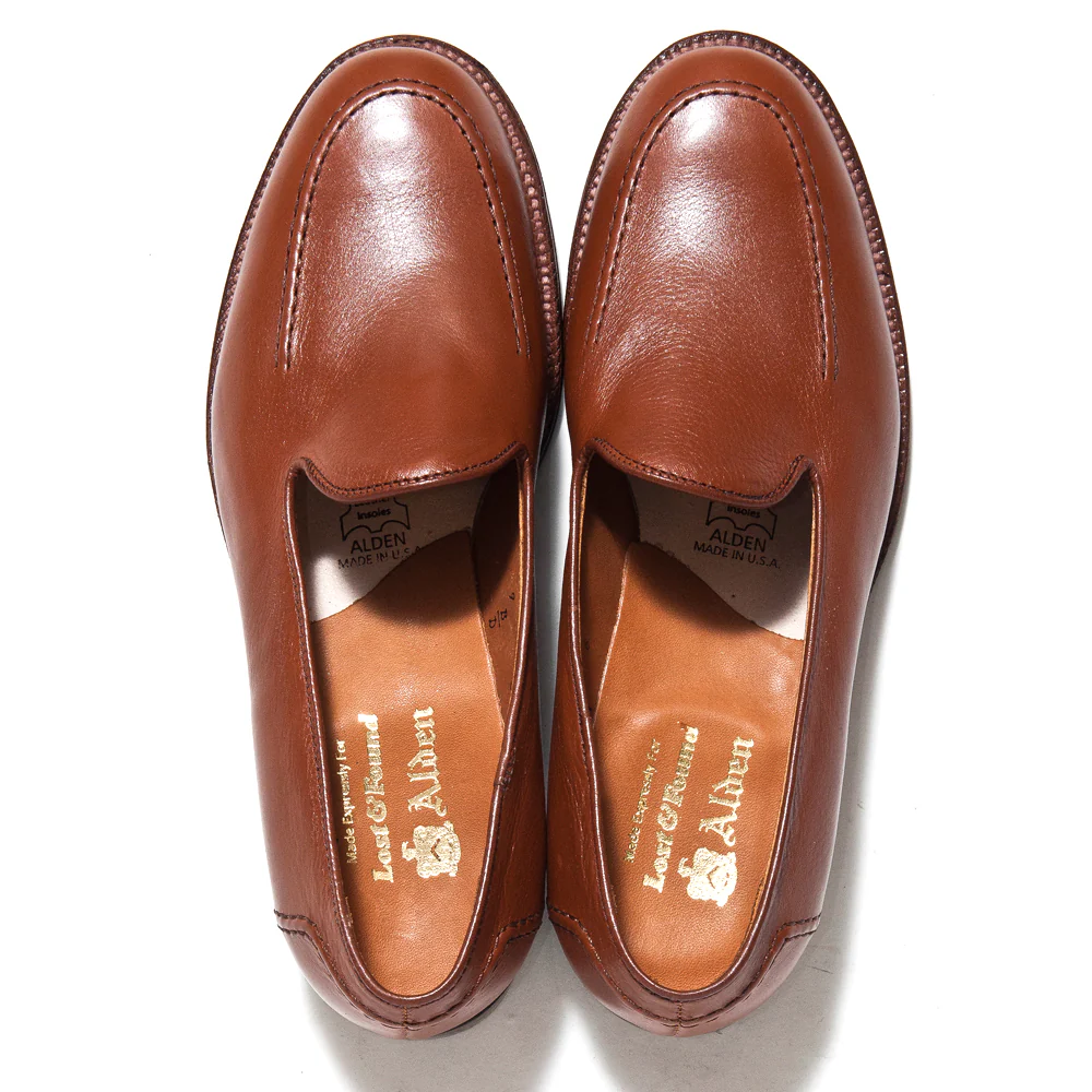 Alden Cognac Lady Calf Slip On With Mocc Stitch G7101 - Image 5