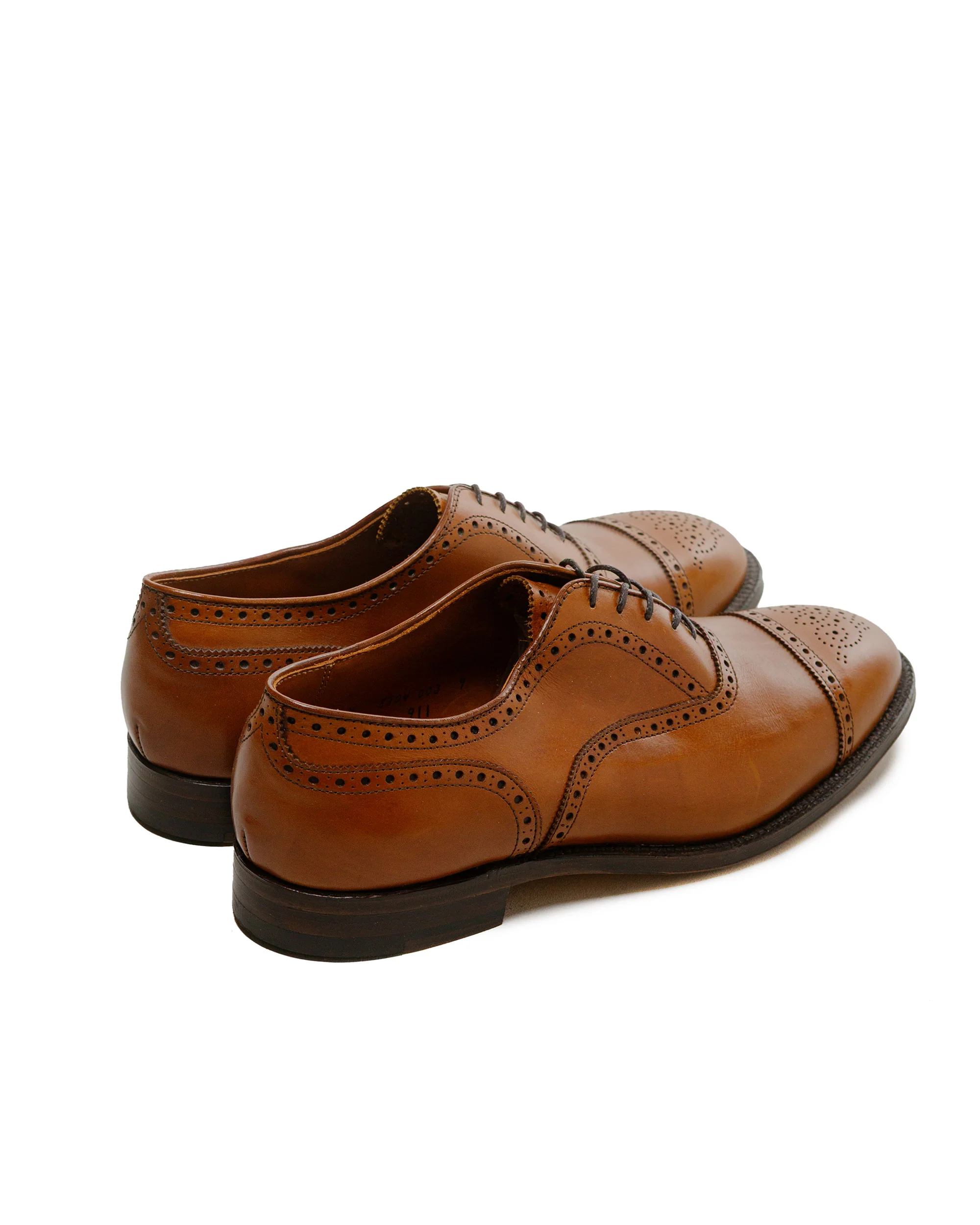 Alden Medallion Perf Tip Bal Oxford Burnished Tan Calfskin 911 - Image 3