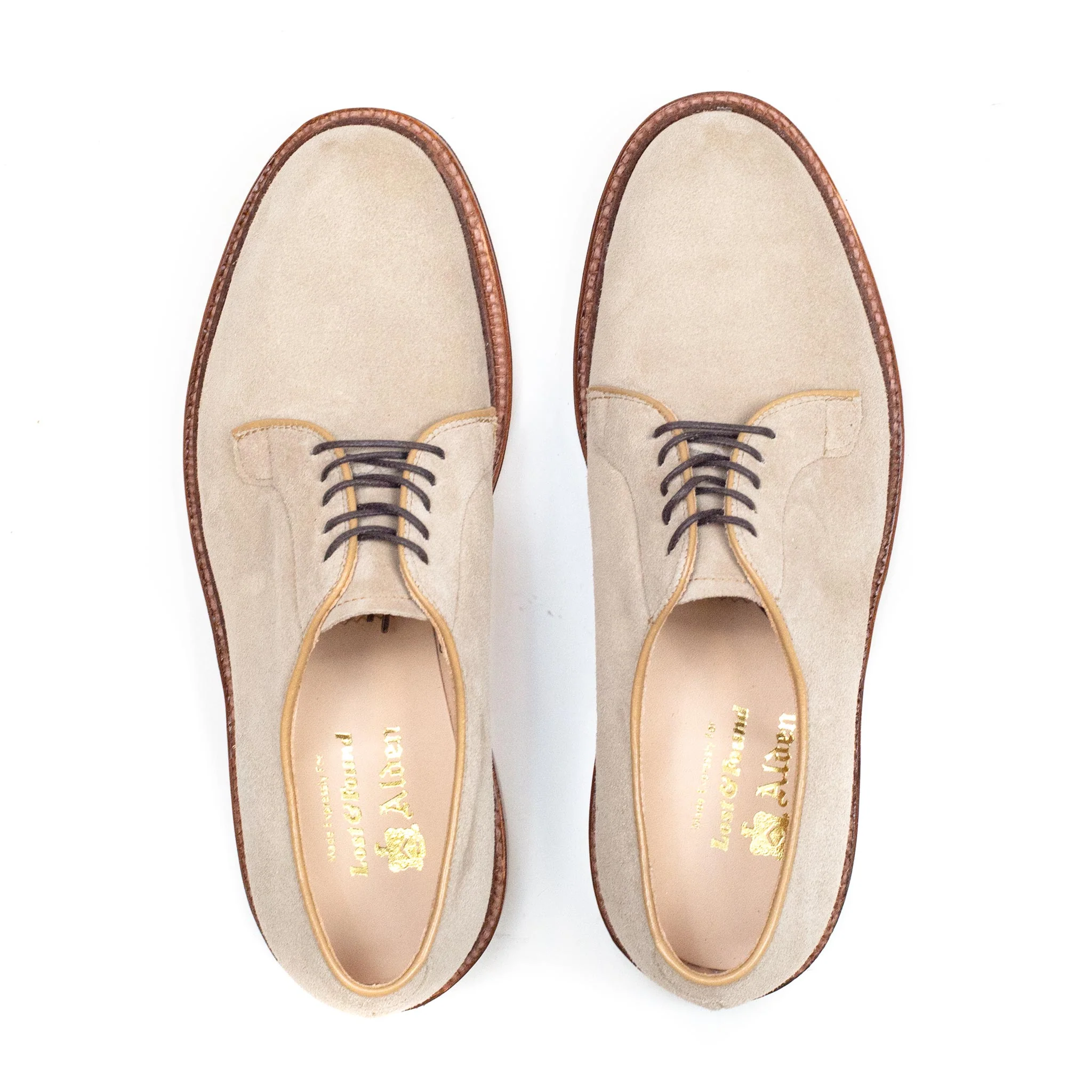 Alden Plain Toe Blucher Milkshake Suede - Image 4