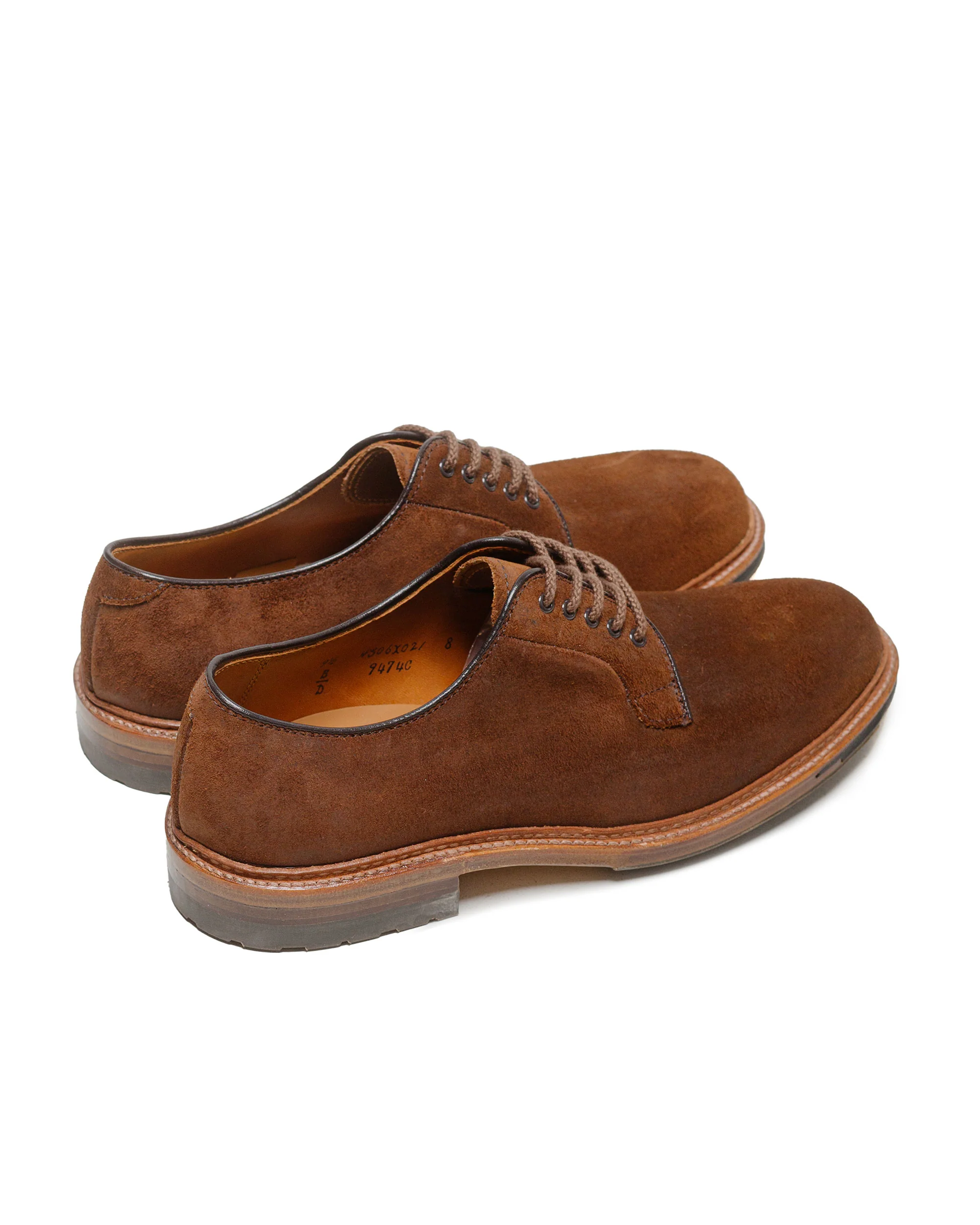 Alden Plain Toe Blucher Reverse Tobacco Chamois 9474C - Image 3