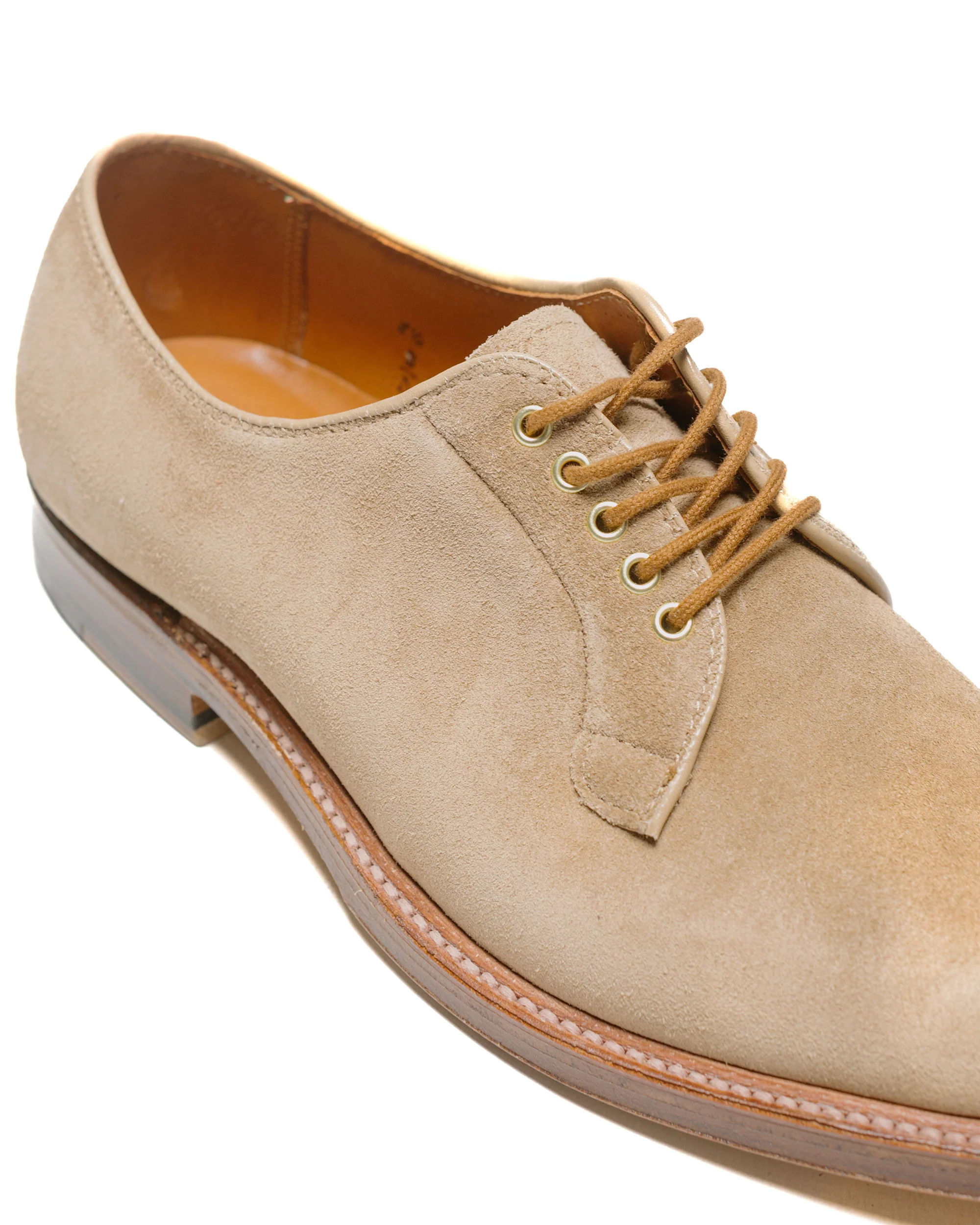 Alden Plain Toe Blucher Tan Suede G2401 - Image 3