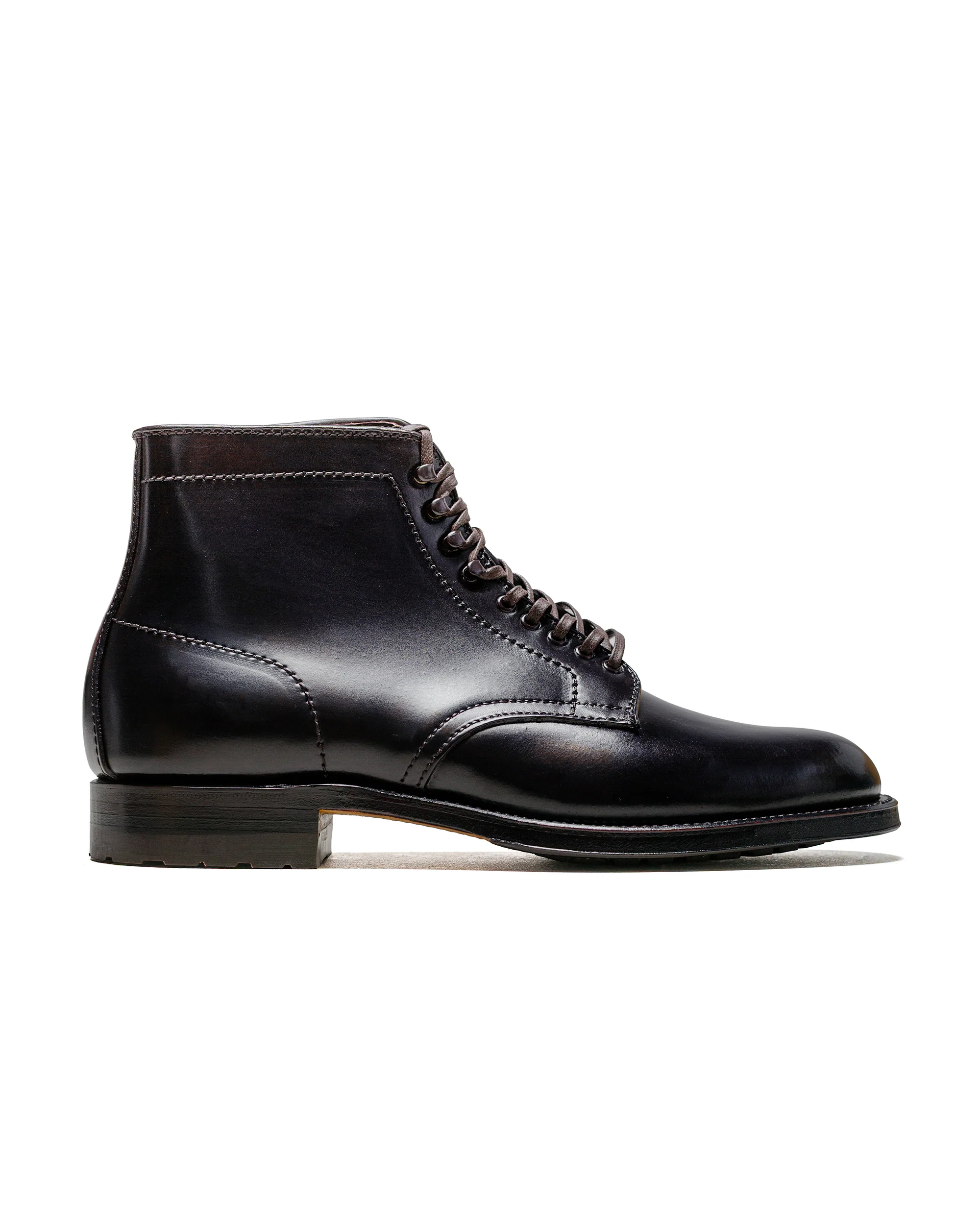 Alden Plain Toe Boot Colour 8 Cordovan with Commando Sole 4600H