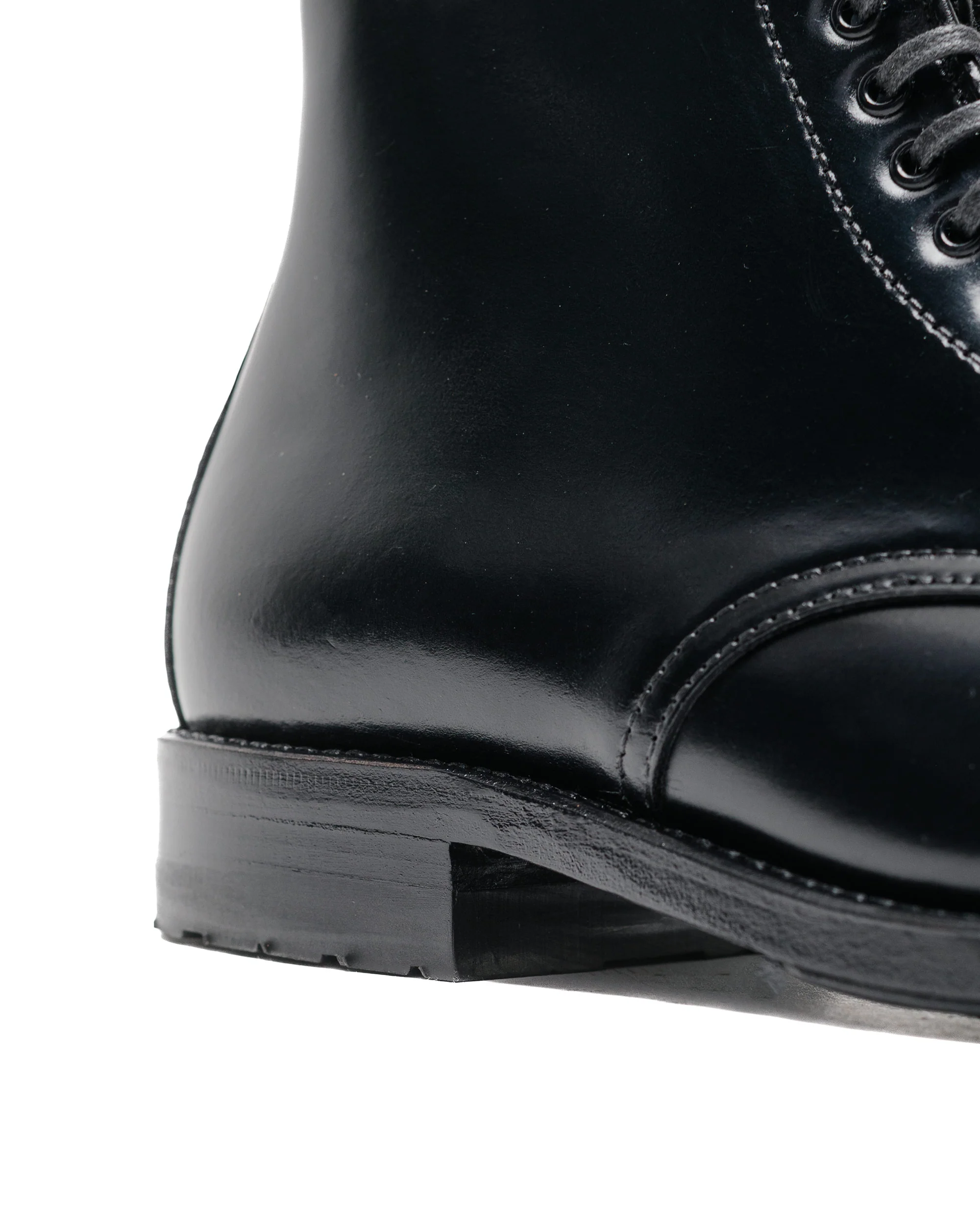Alden Straight Tip Boot With Commando Sole Black Shell Cordovan 39625C - Image 4