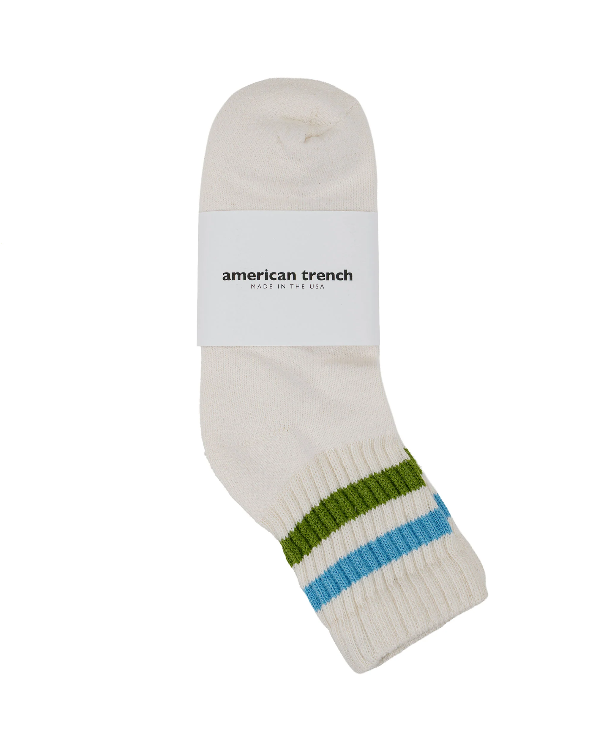 American Trench The Retro Stripe Quarter Crew Col. Blue/Chive