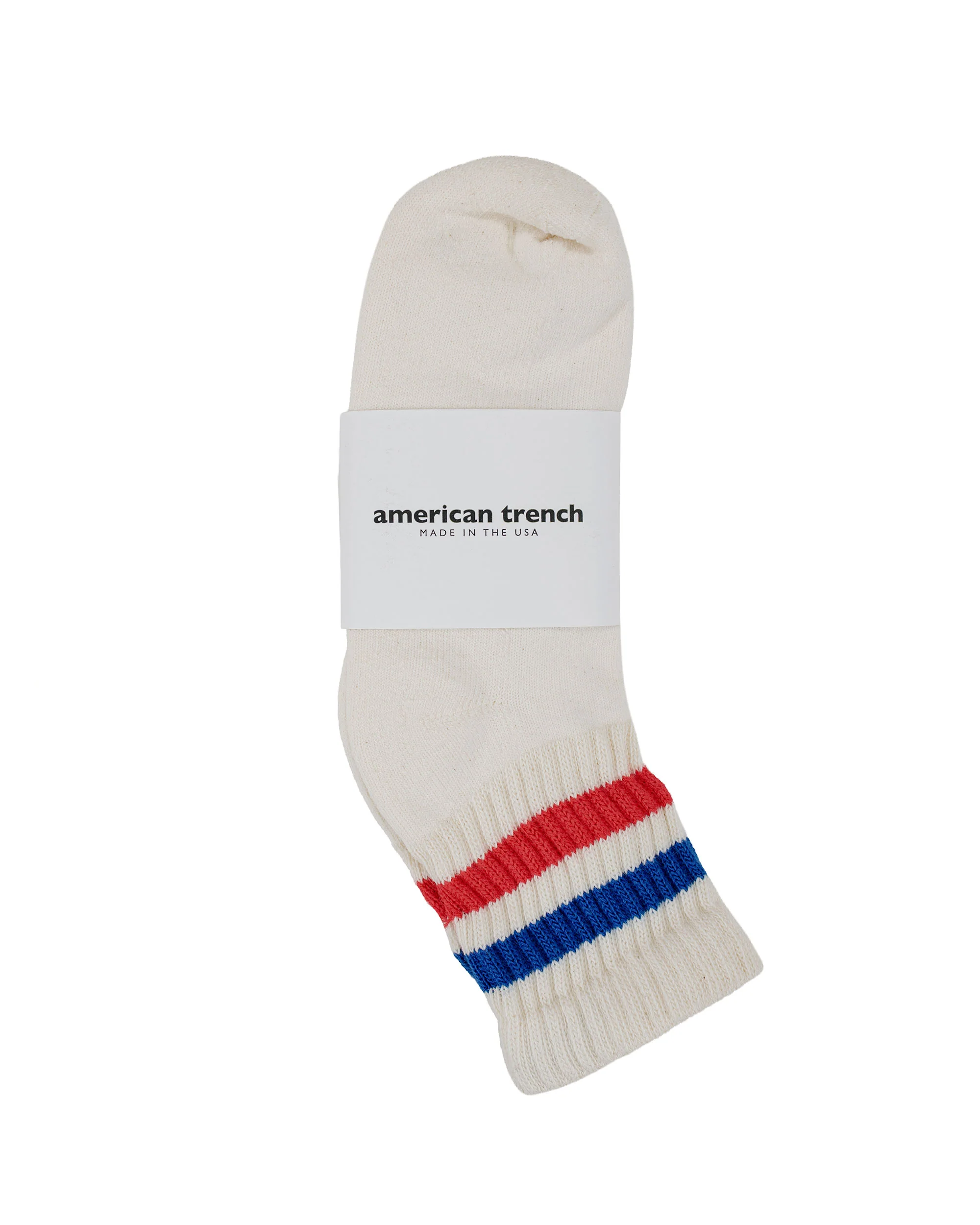 American Trench The Retro Stripe Quarter Crew Royal/Red