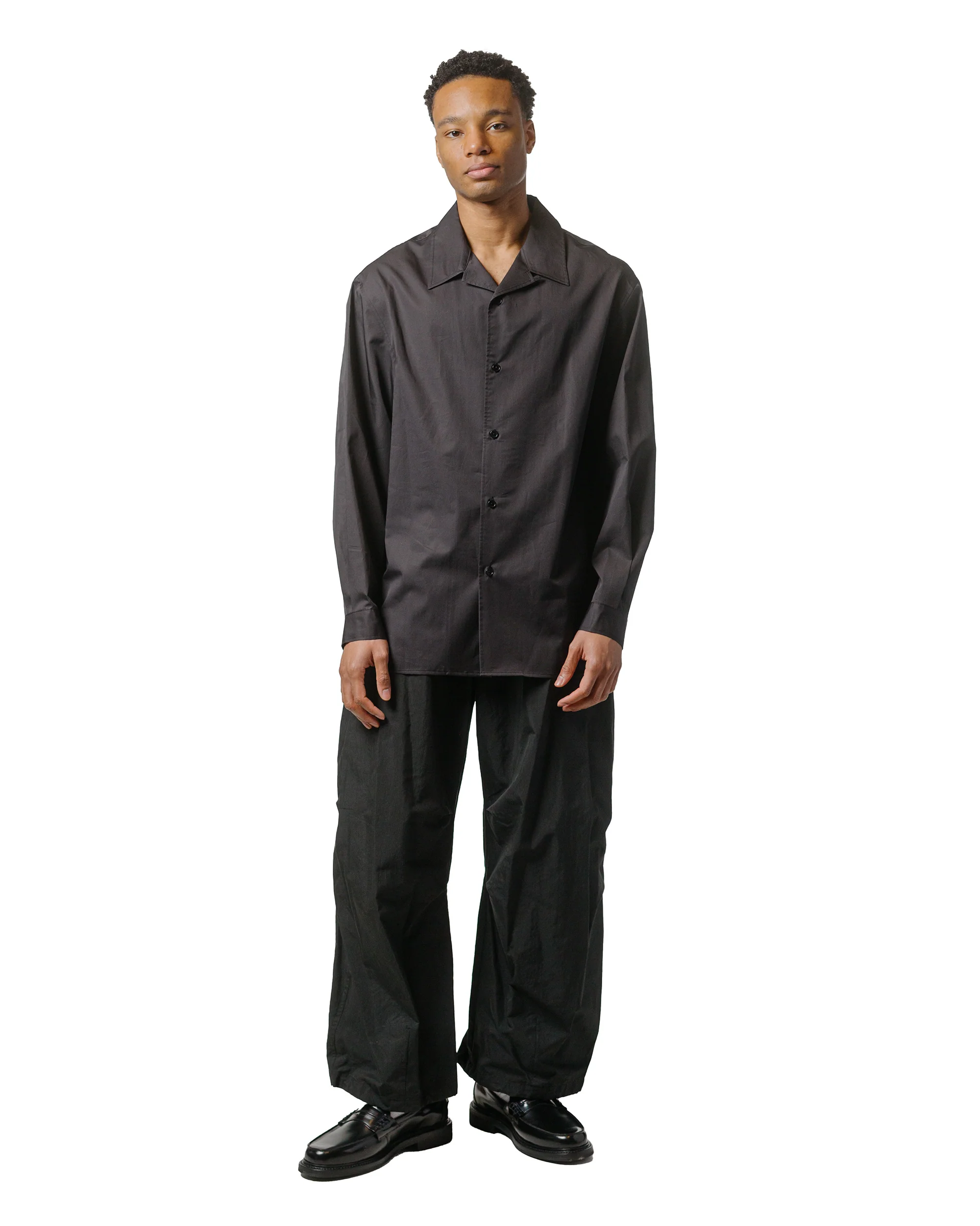 Amomento Drawstring Wide Fatigue Pants Black - Image 4