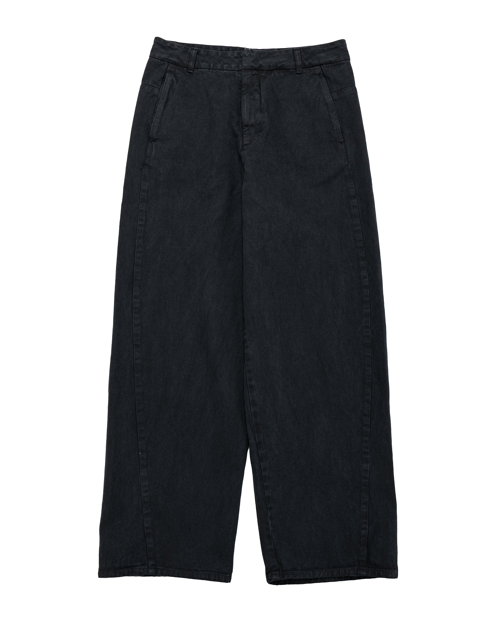 Amomento Garments Dyed Curved Seam Denim Black