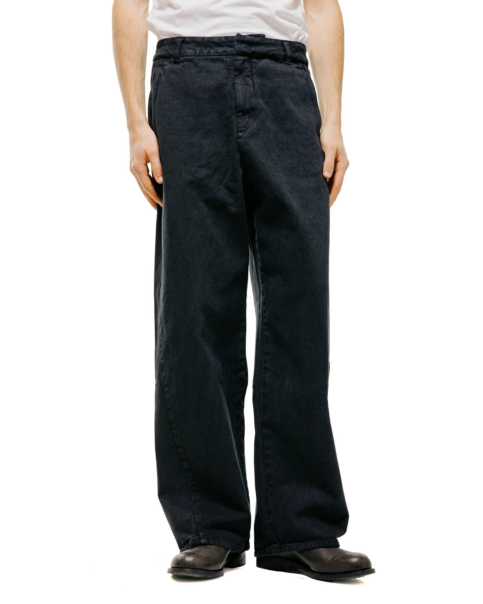 Amomento Garments Dyed Curved Seam Denim Black - Image 2