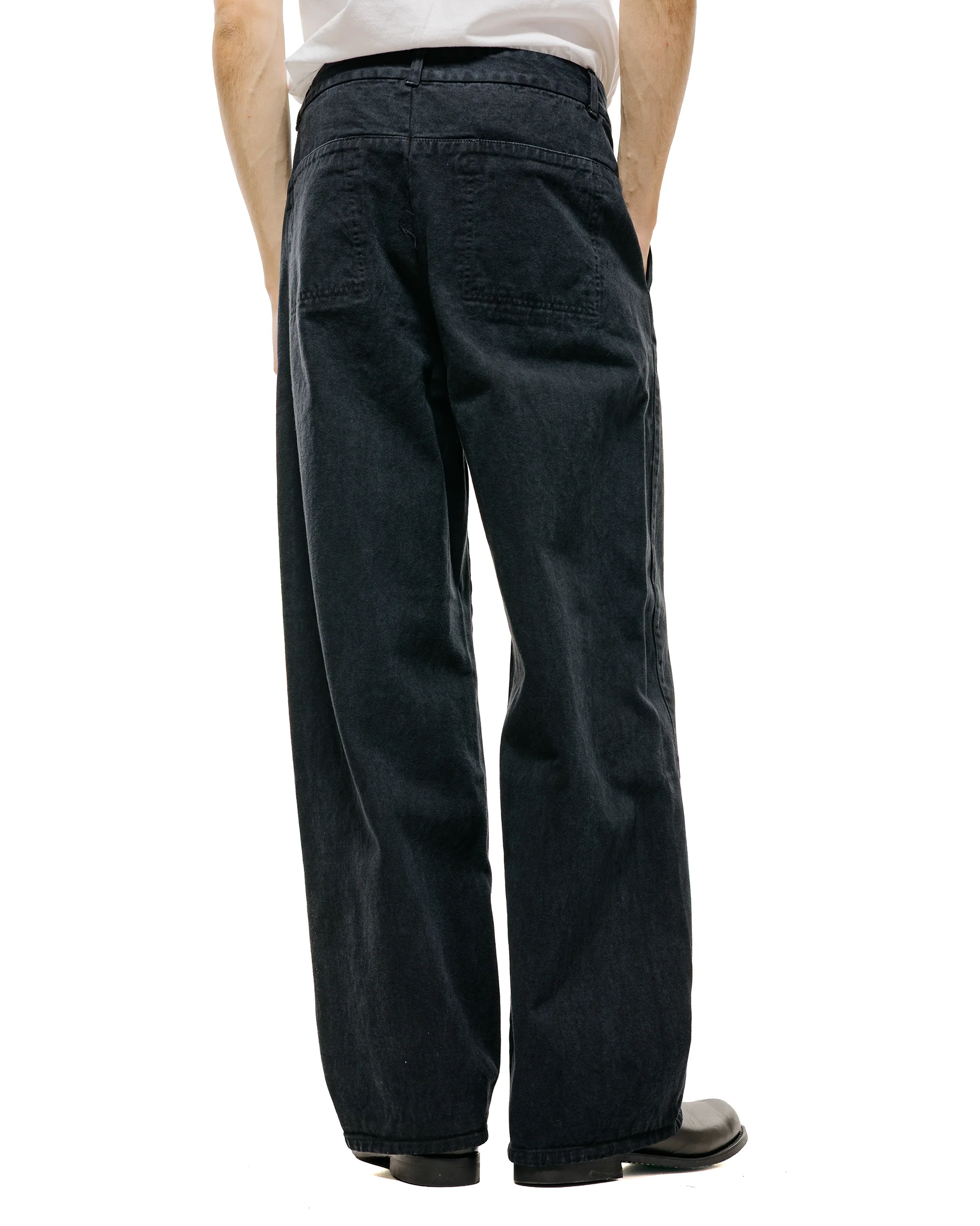 Amomento Garments Dyed Curved Seam Denim Black - Image 3