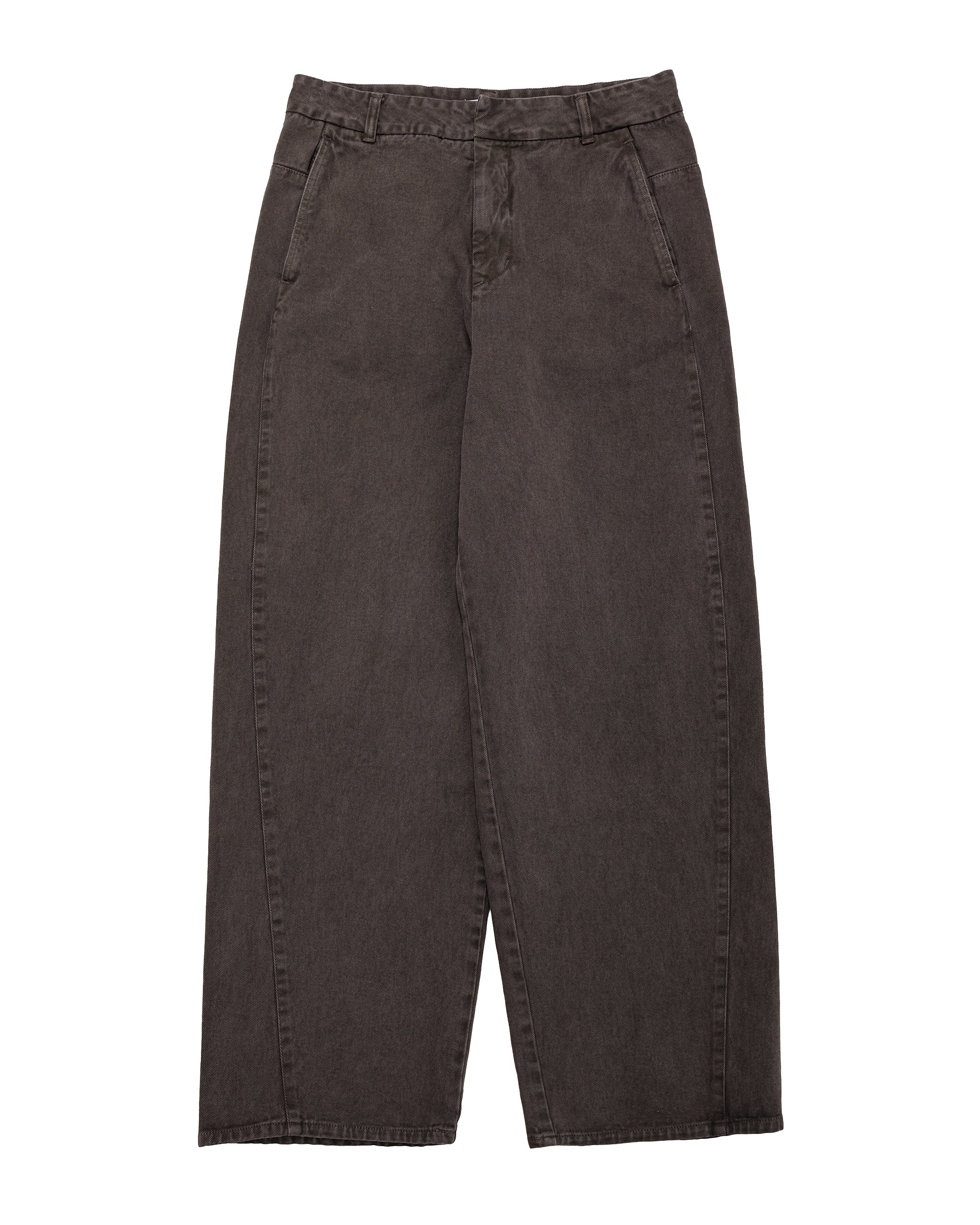 Amomento Garments Dyed Curved Seam Denim Brown