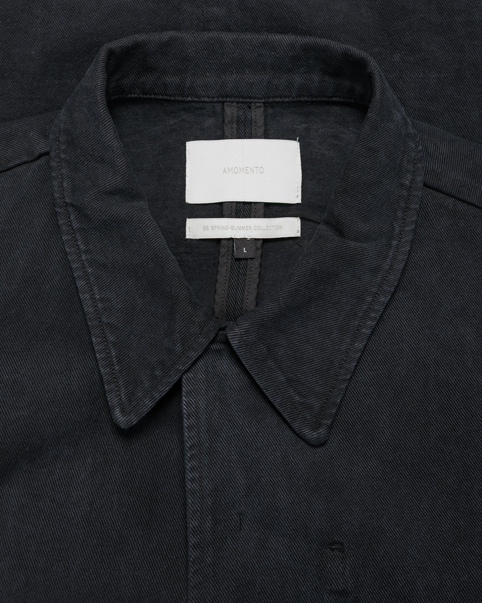 Amomento Garments Dyed Pocket Denim Jacket Black - Image 5
