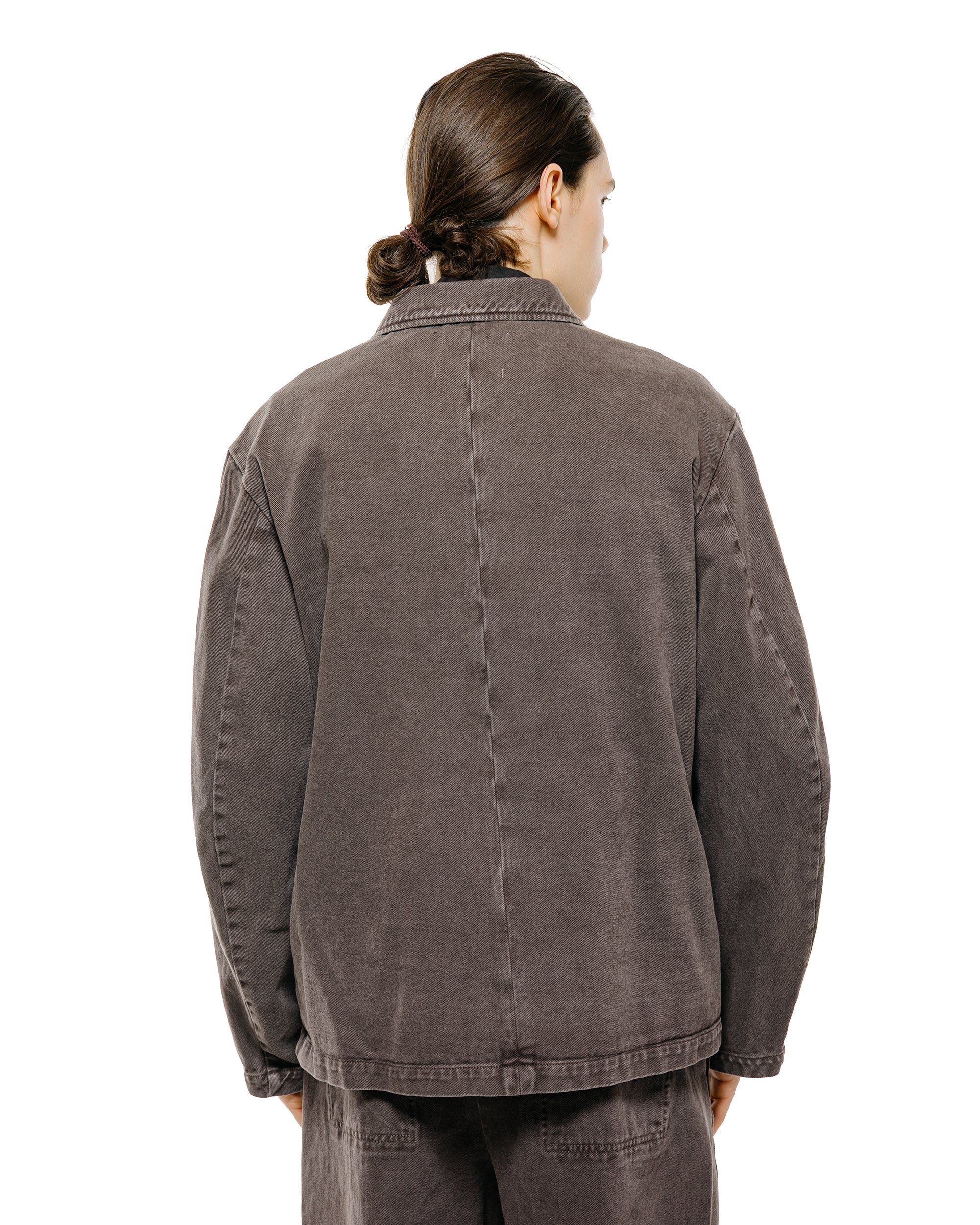 Amomento Garments Dyed Pocket Denim Jacket Brown - Image 3