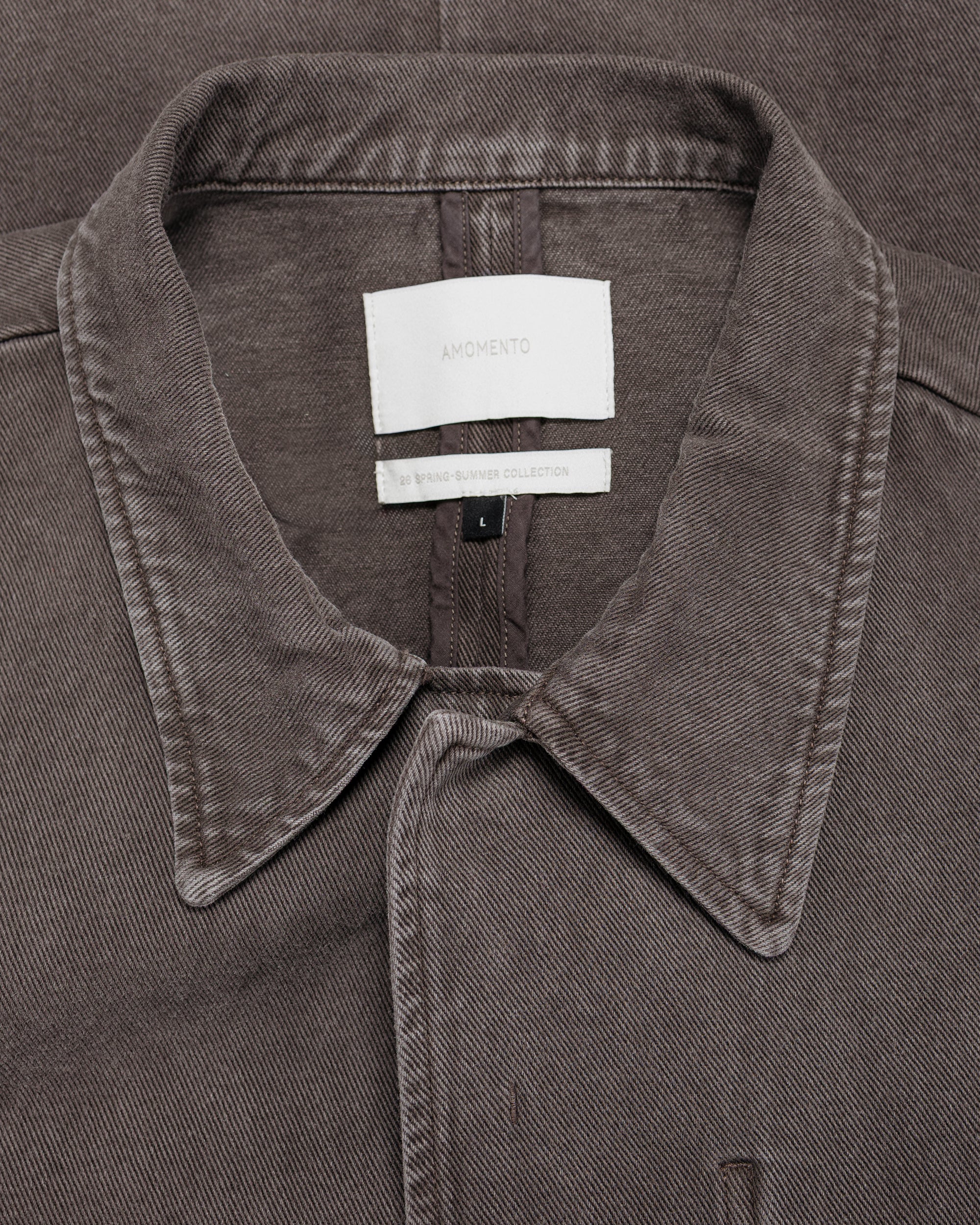 Amomento Garments Dyed Pocket Denim Jacket Brown - Image 5