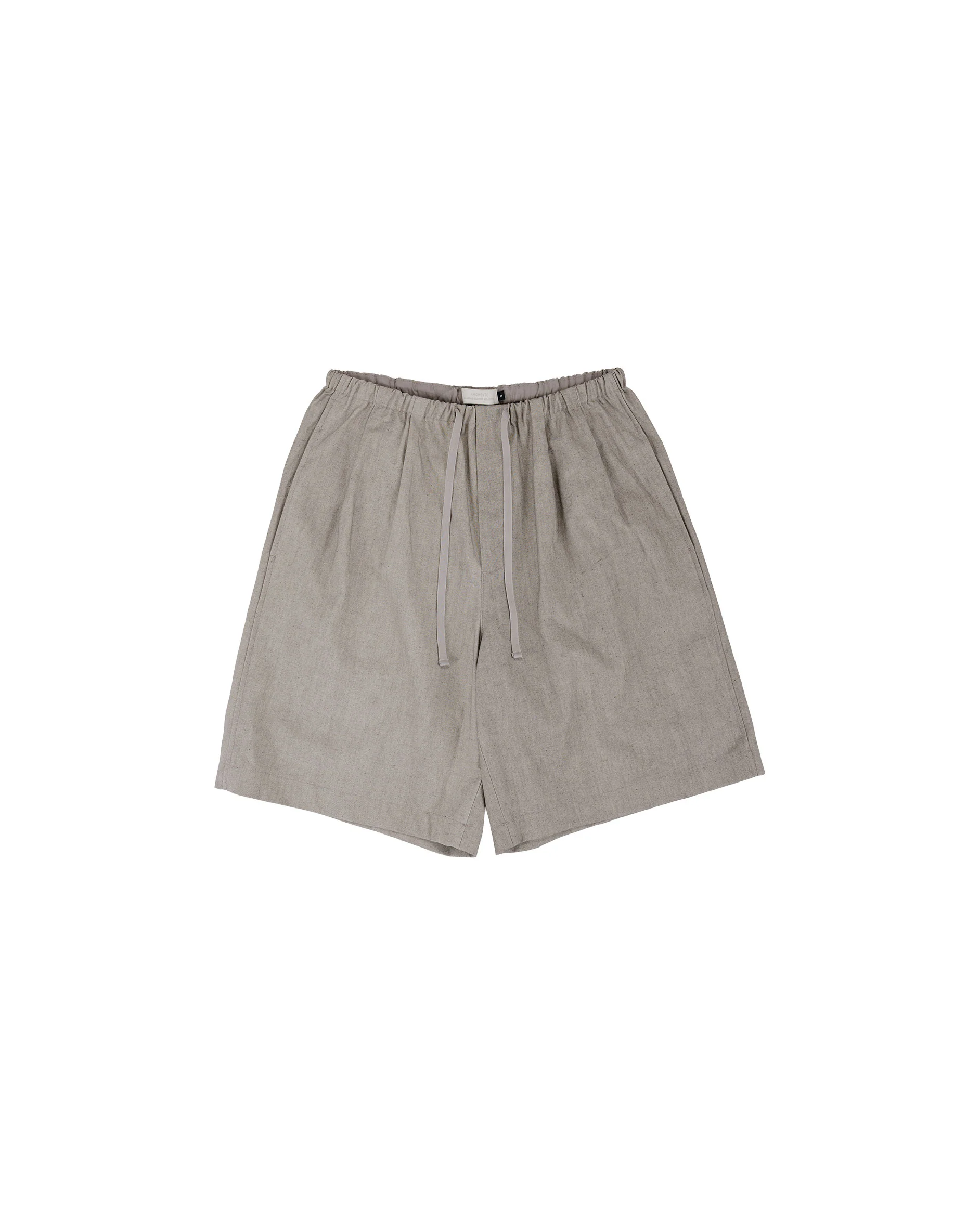 Amomento Linen Drawstring Shorts Beige