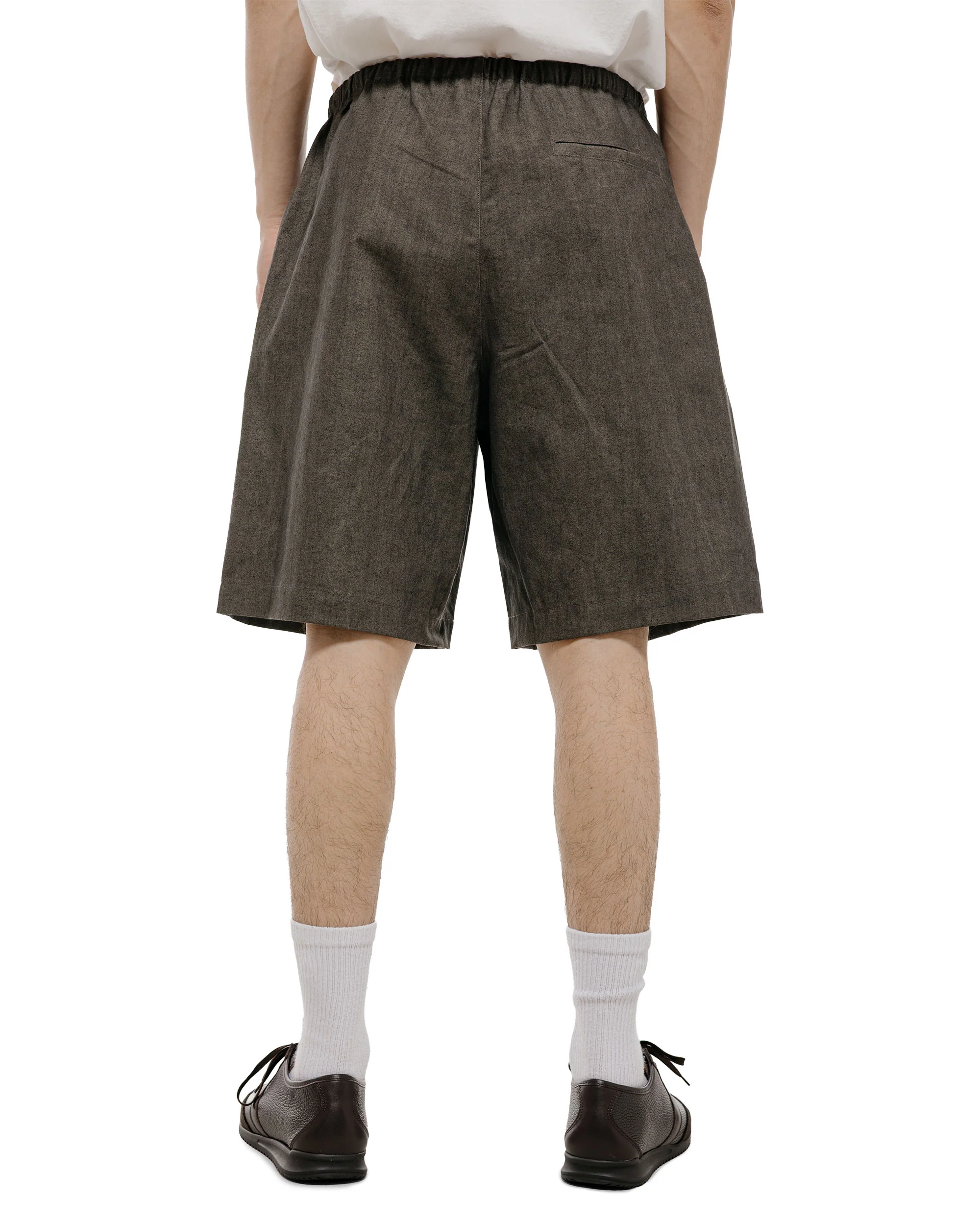 Amomento Linen Drawstring Shorts Brown - Image 3