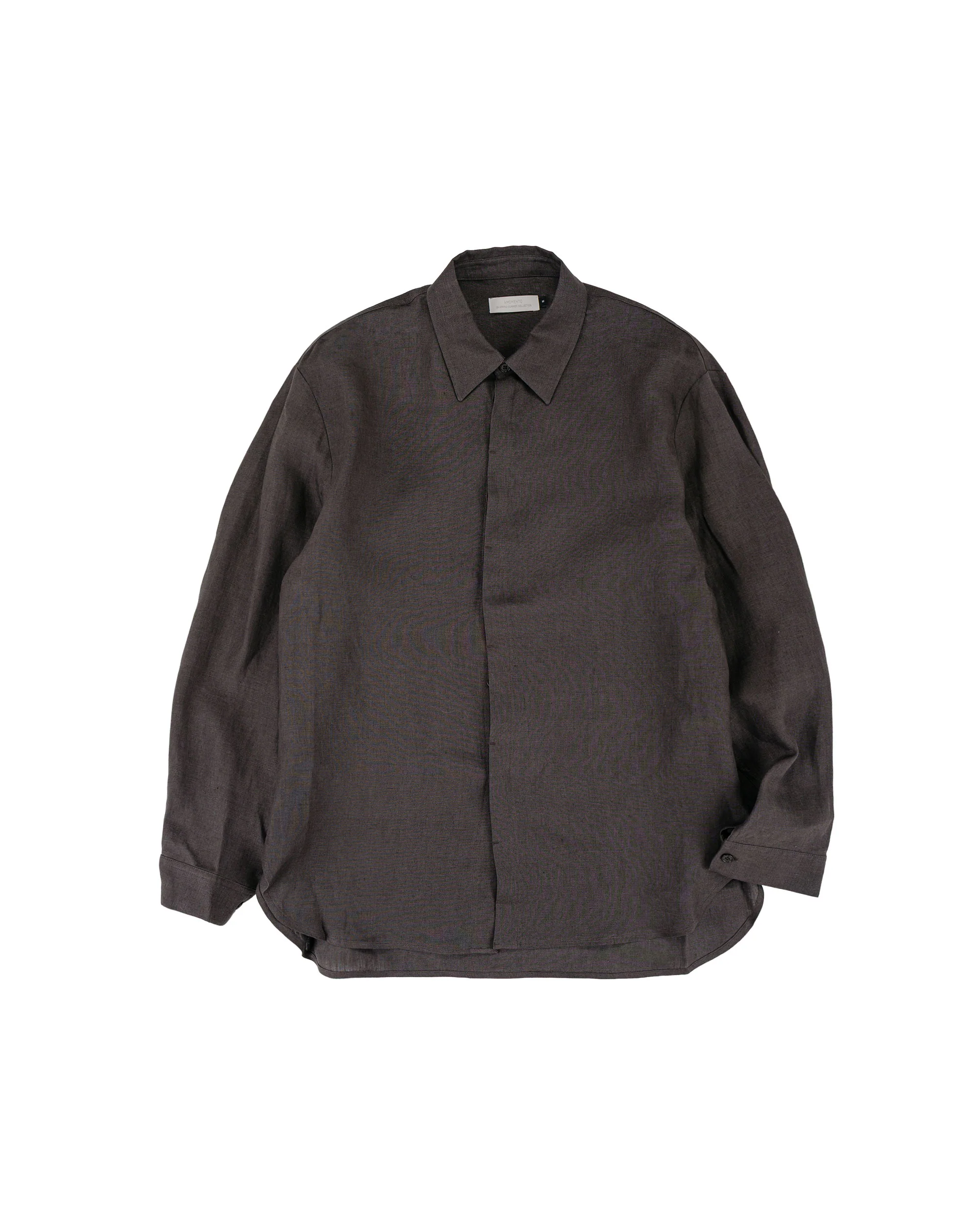 Amomento Linen Oversized Shirt Khaki Grey