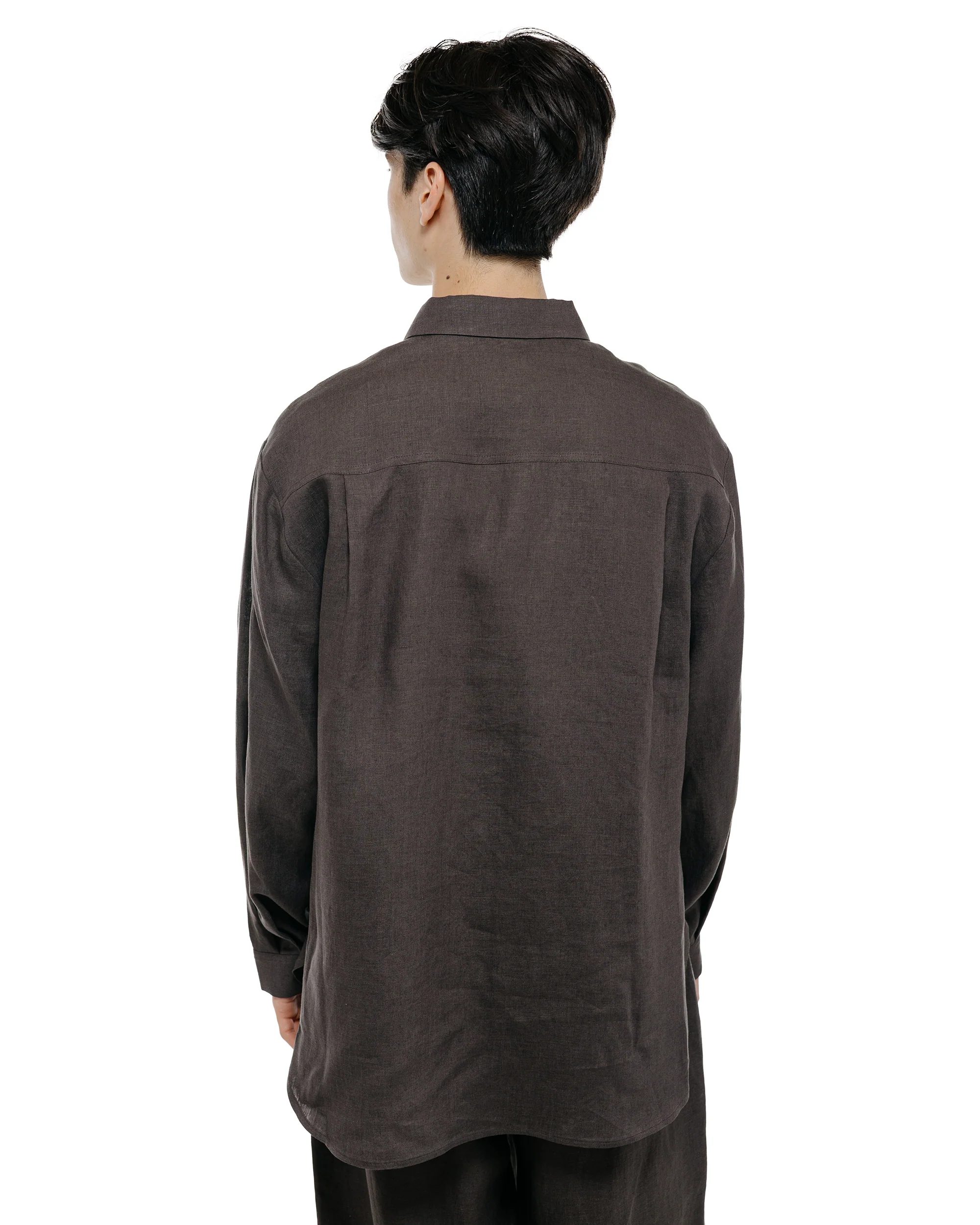 Amomento Linen Oversized Shirt Khaki Grey - Image 4