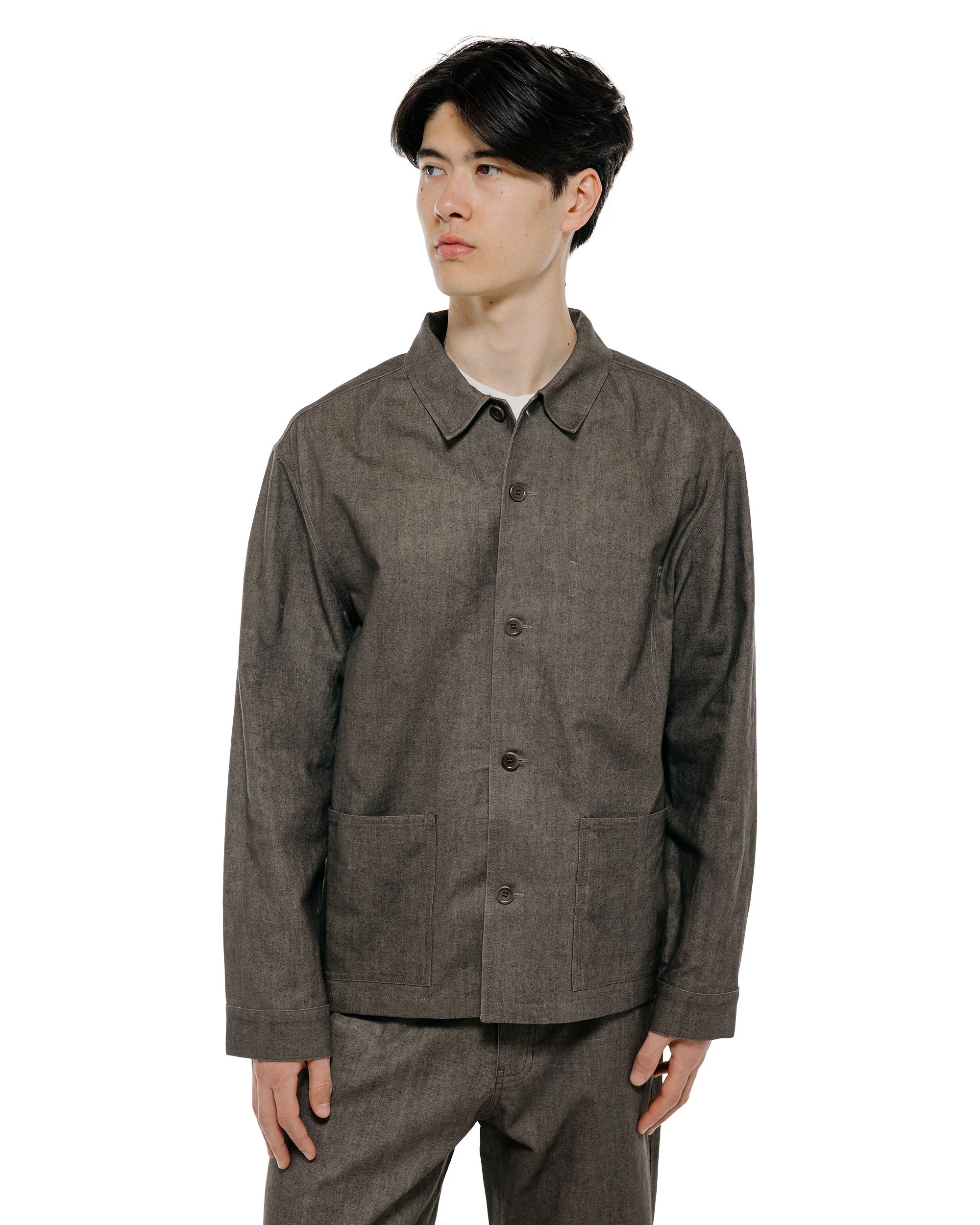 Amomento Linen Pocket Jacket Brown - Image 2
