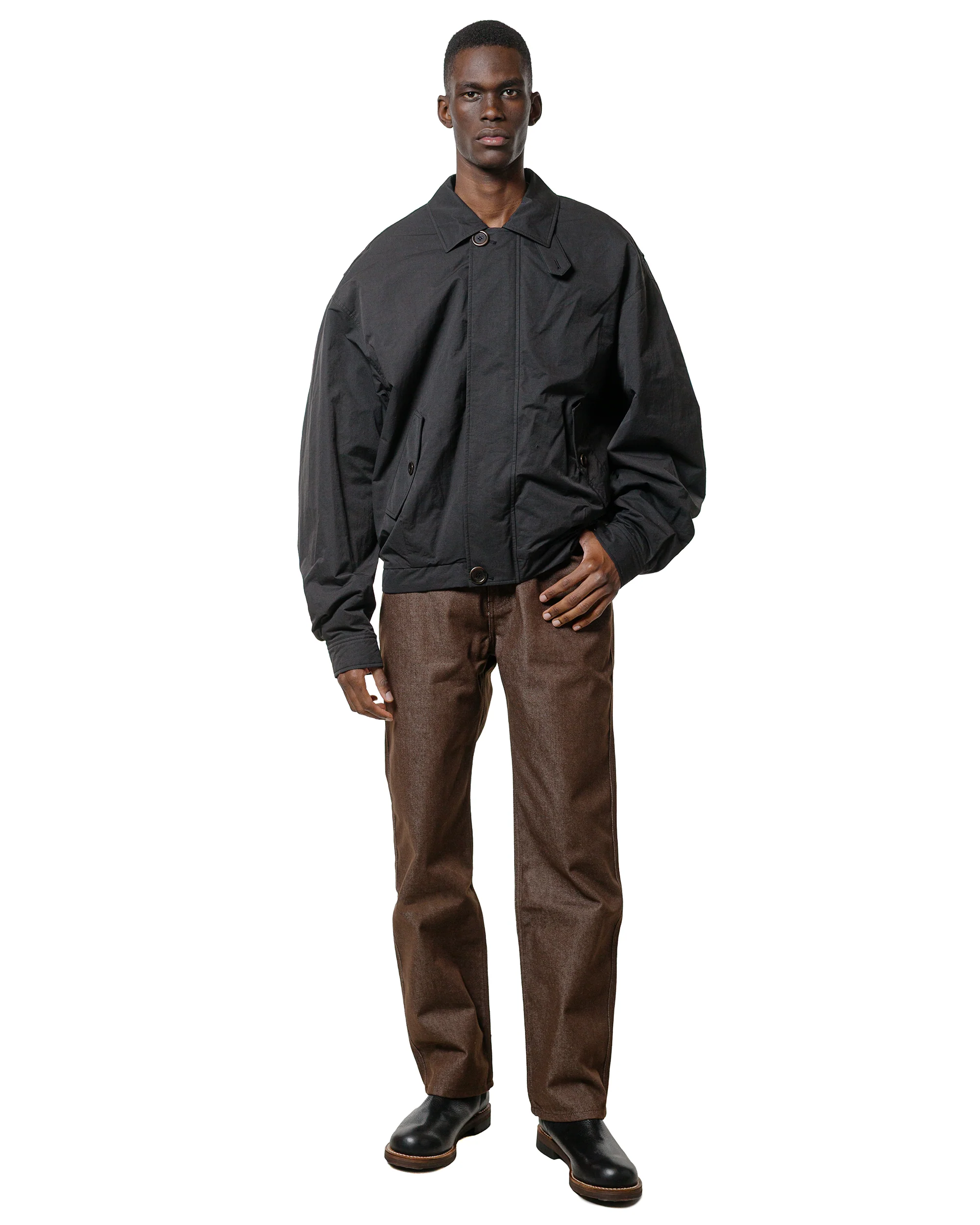 Amomento Men's Color Indigo Denim Brown - Image 4