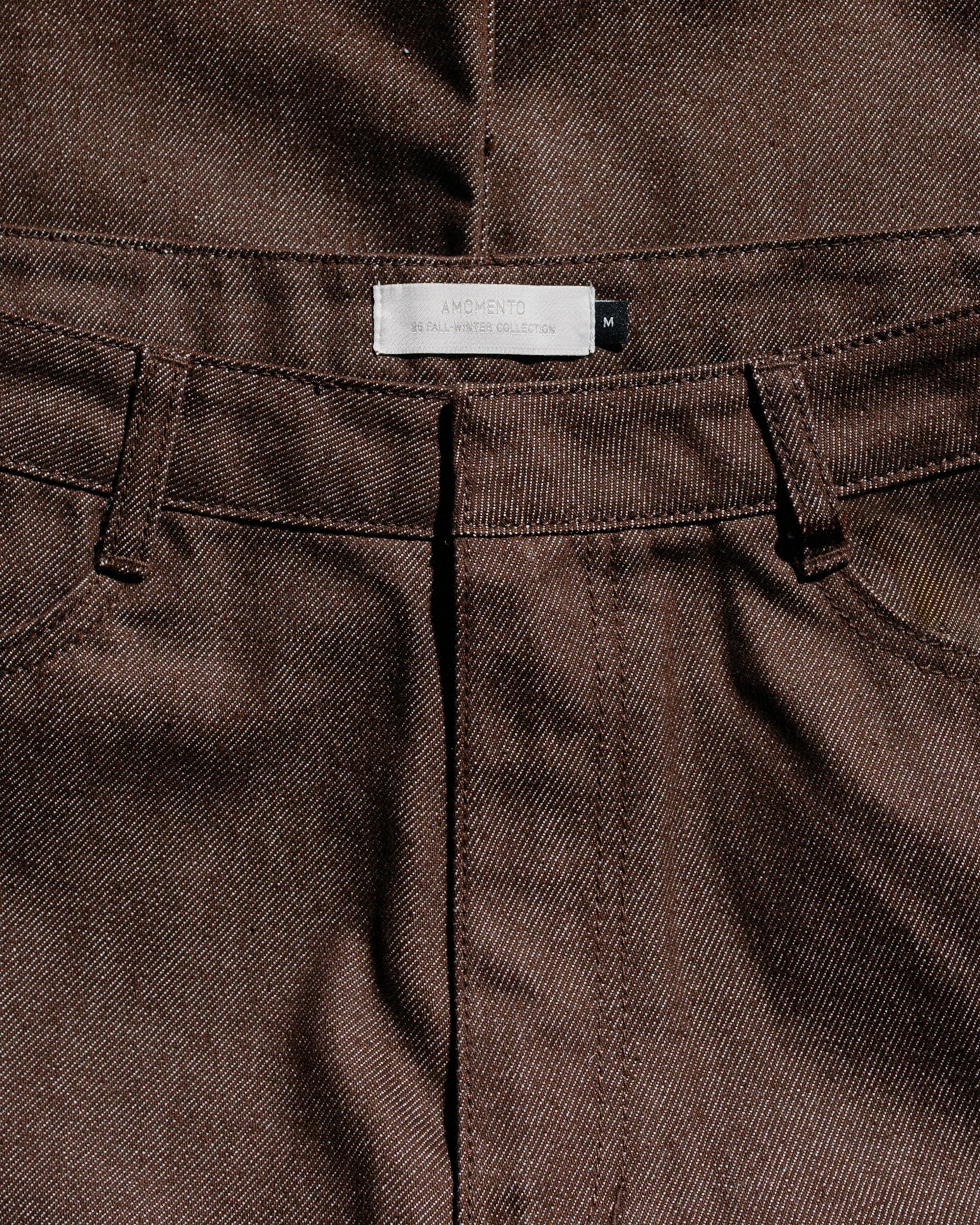 Amomento Men's Color Indigo Denim Brown - Image 5