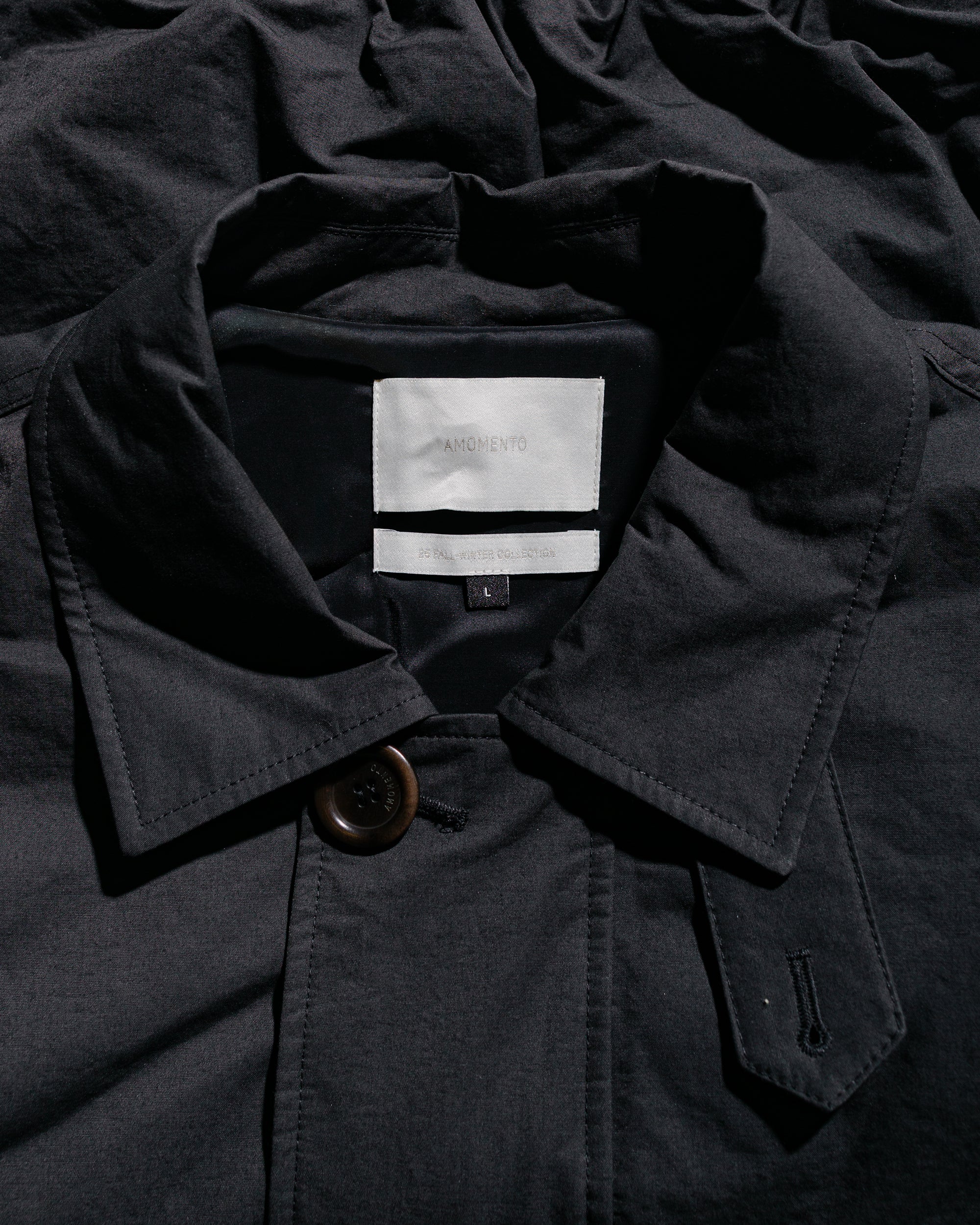 Amomento Padded Cotton Nylon Jumper Black - Image 5