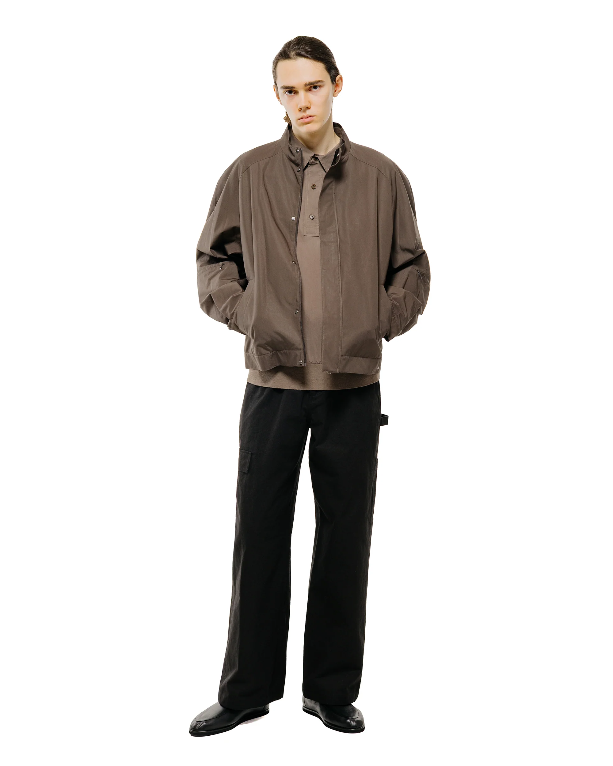 Amomento Raglan Cotton Zip Jumper Brown - Image 4