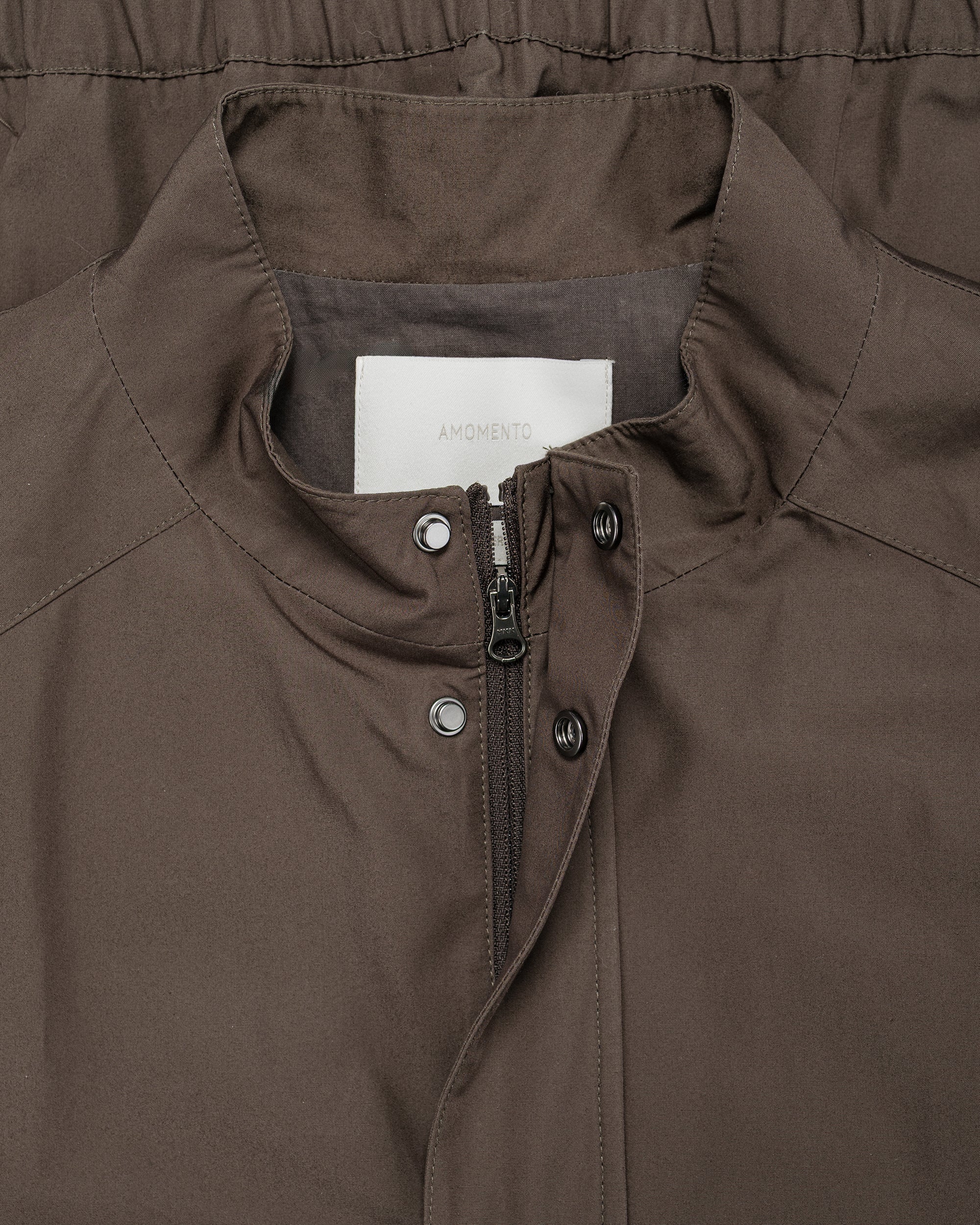 Amomento Raglan Cotton Zip Jumper Brown - Image 5