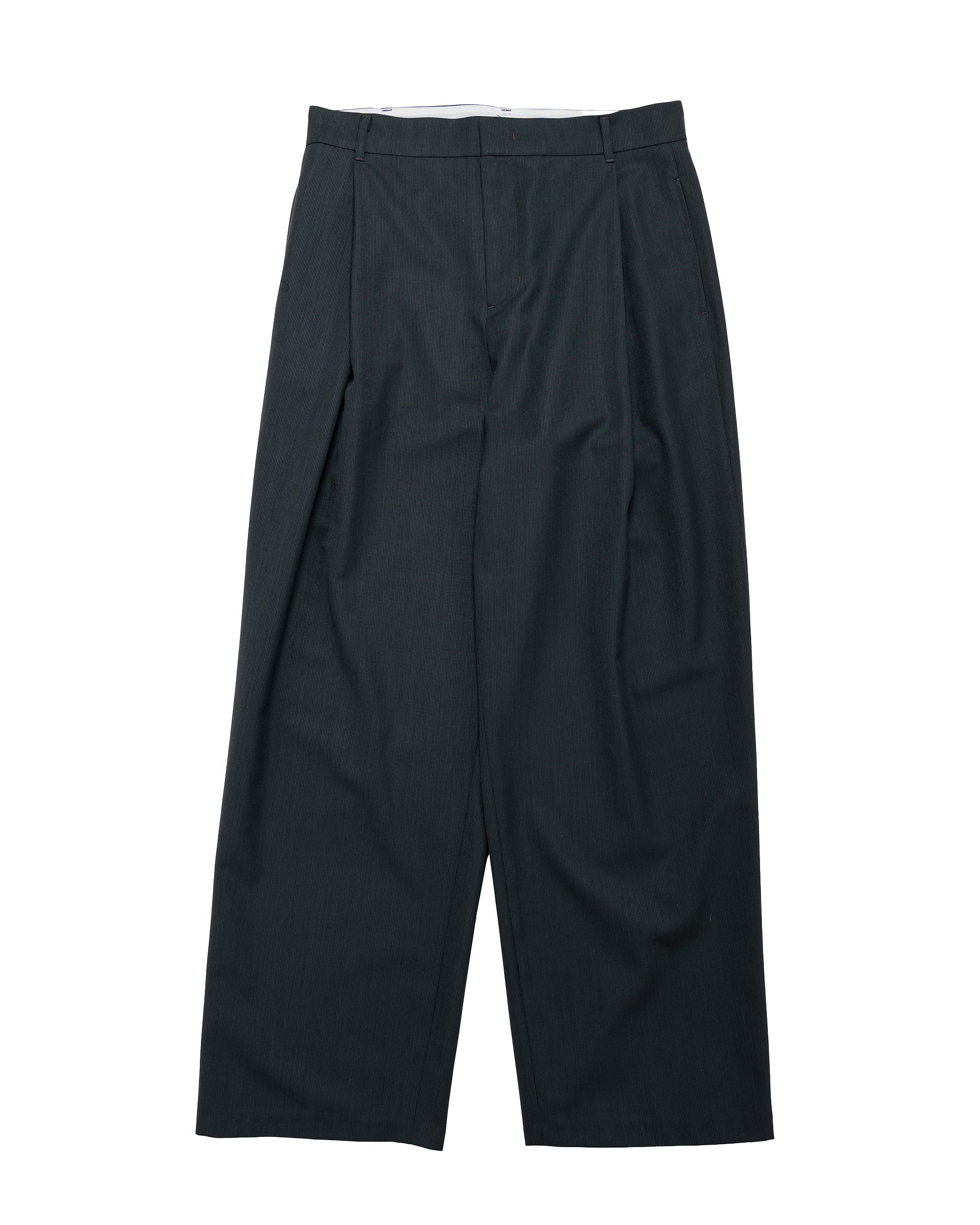 Amomento Wool Stripe Martine Pants Black
