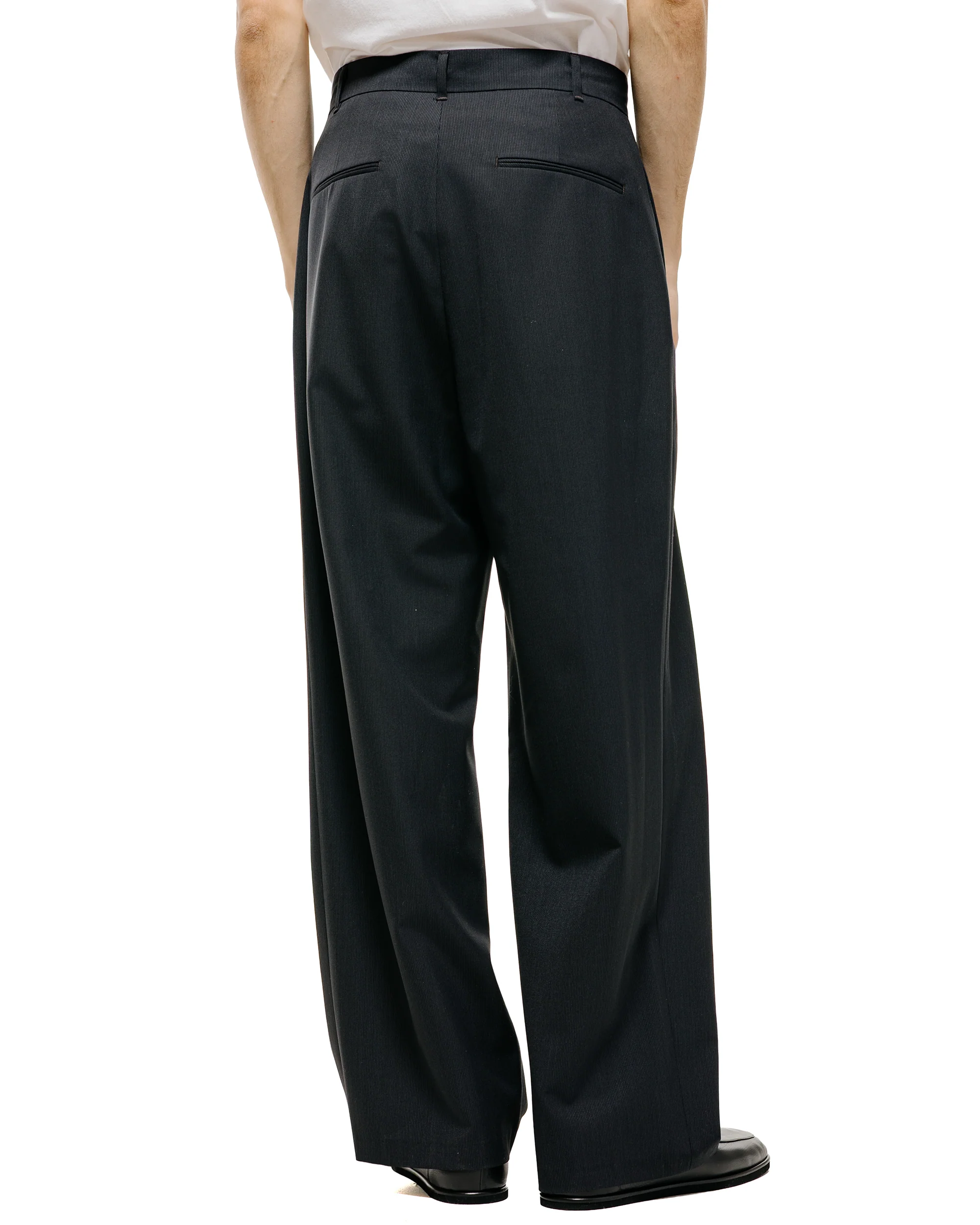 Amomento Wool Stripe Martine Pants Black - Image 3