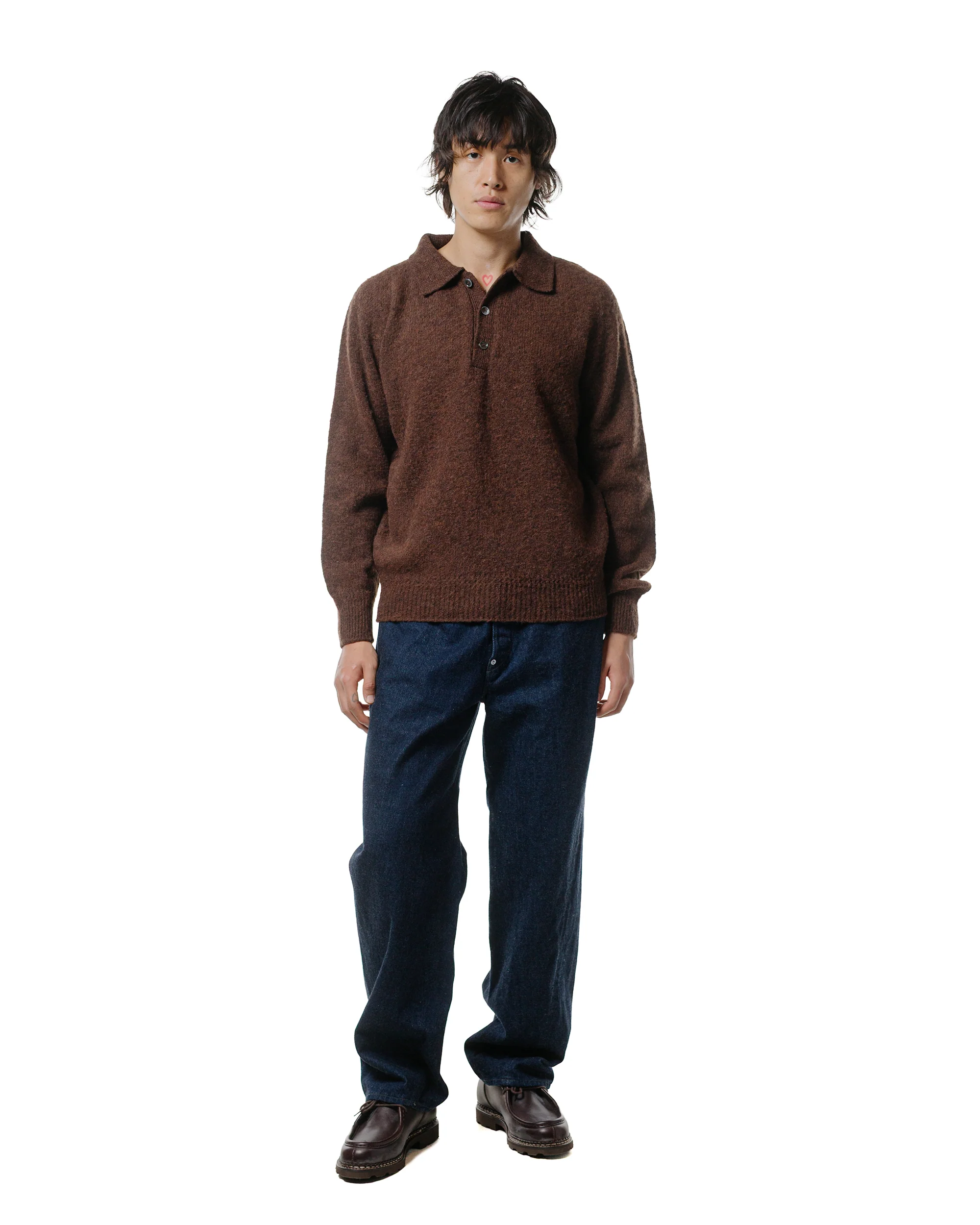 Another Aspect Another Polo Shirt 4.0 Burnt Brown - Image 4