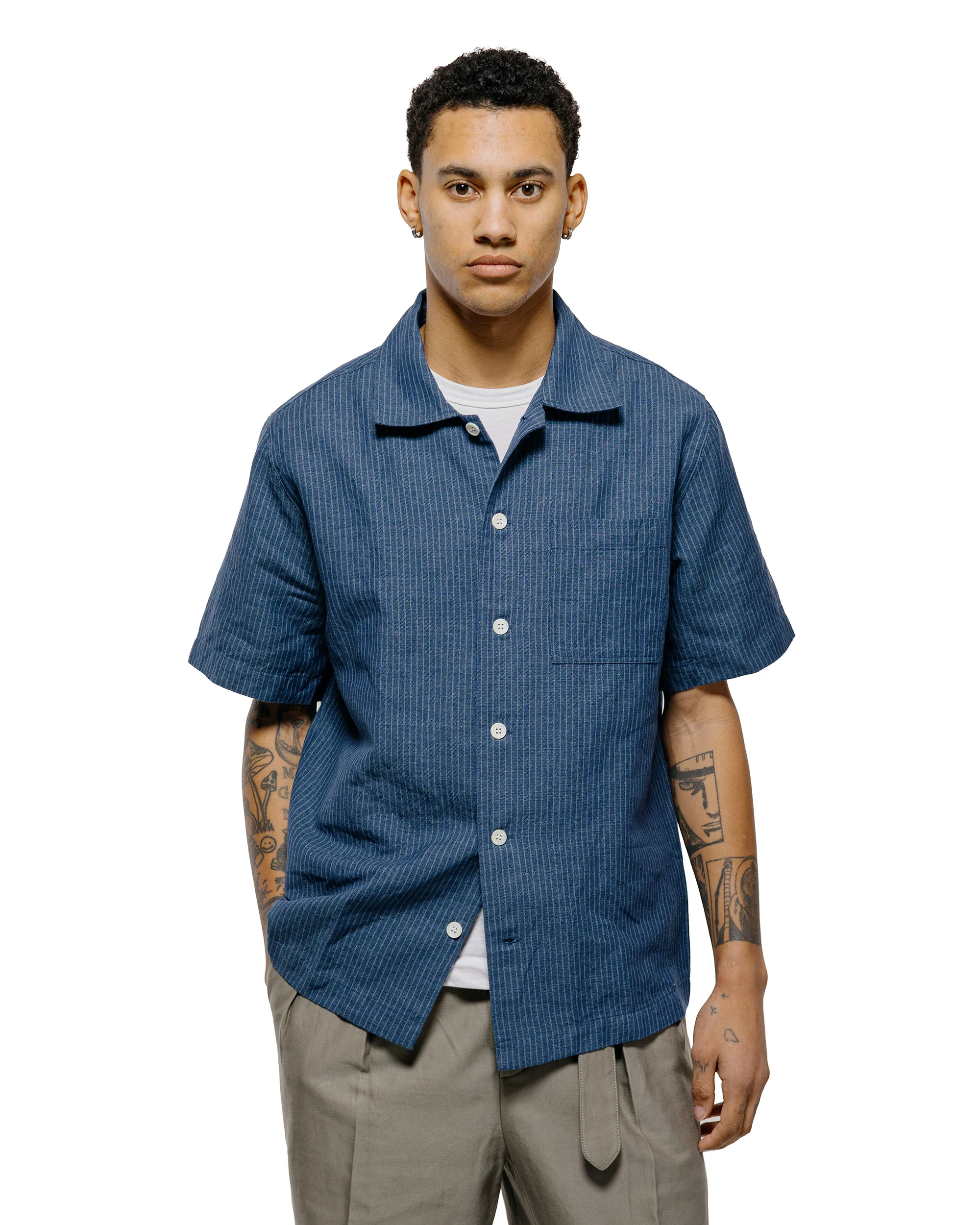 Another Aspect Another Shirt 2.0 Indigo Stripe - Image 2