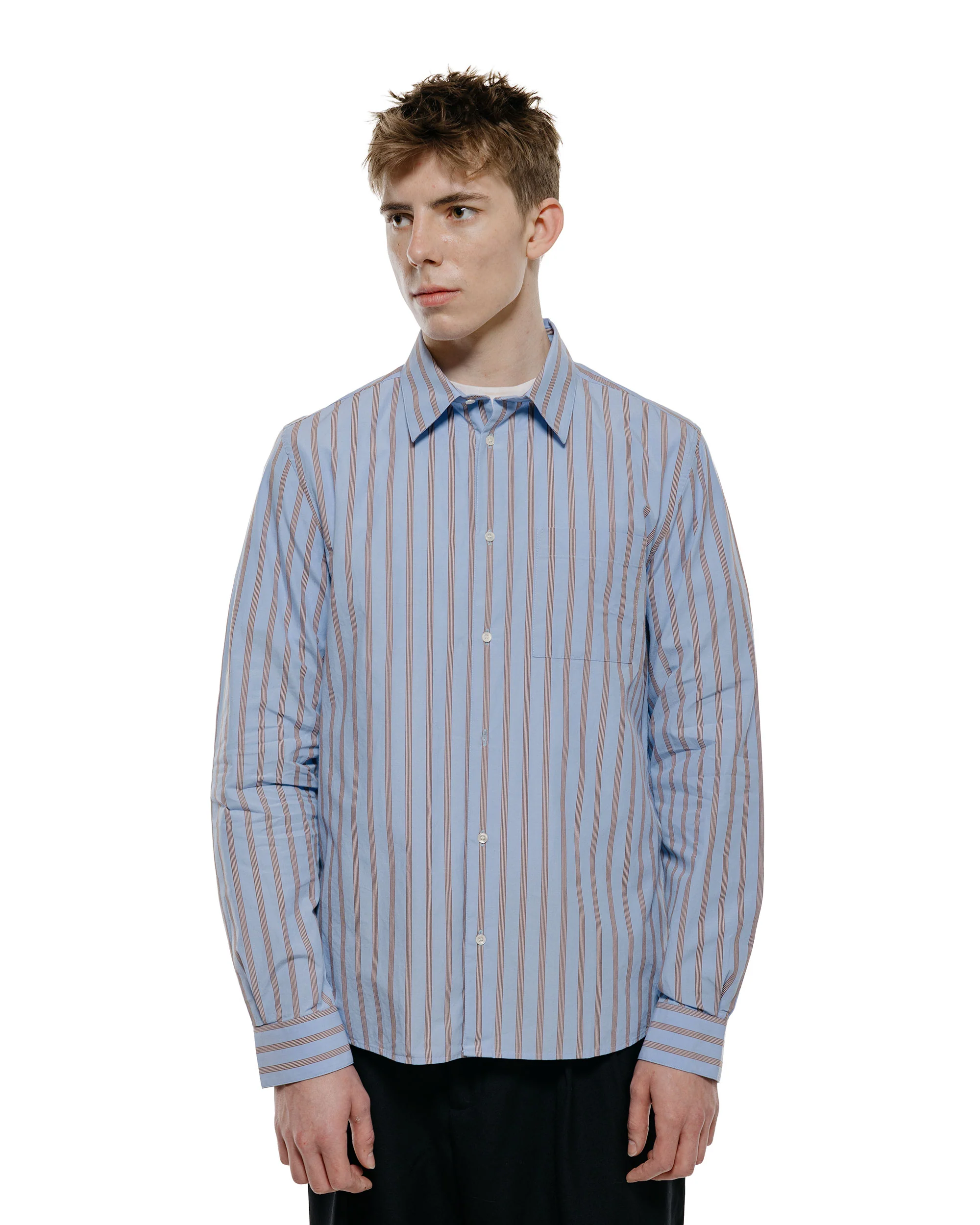 Another Aspect Another Shirt 3.0 Blue/Brown Stripe - Image 2