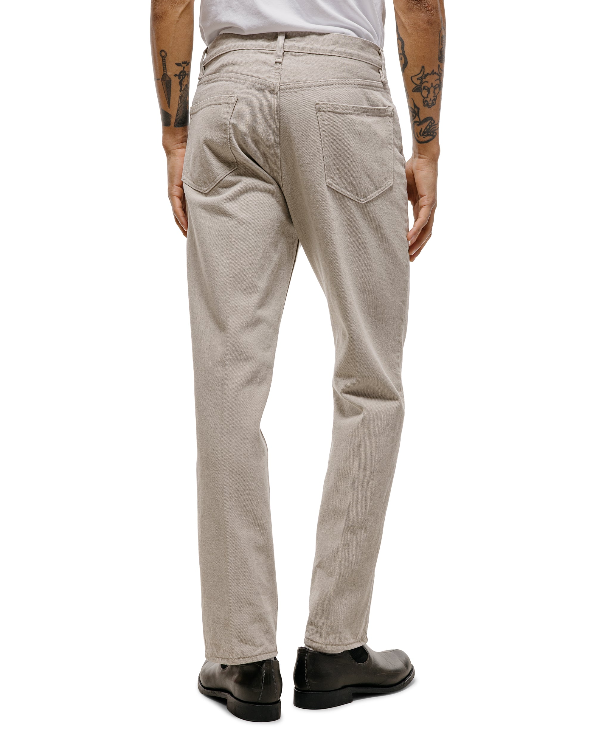Auralee Faded Hard Twist Denim 5P Pants Light Gray - Image 3