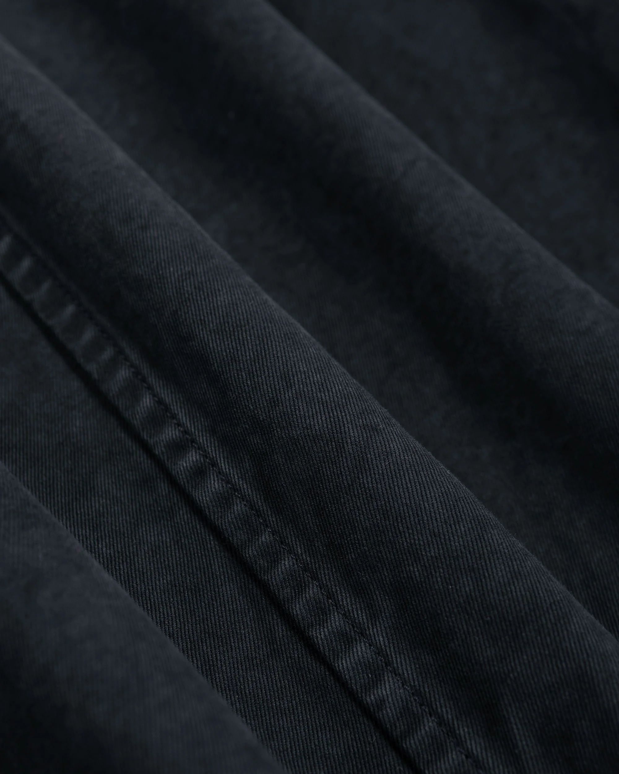 Auralee Garment Dyed Finx Light Chino Blouson Black - Image 6