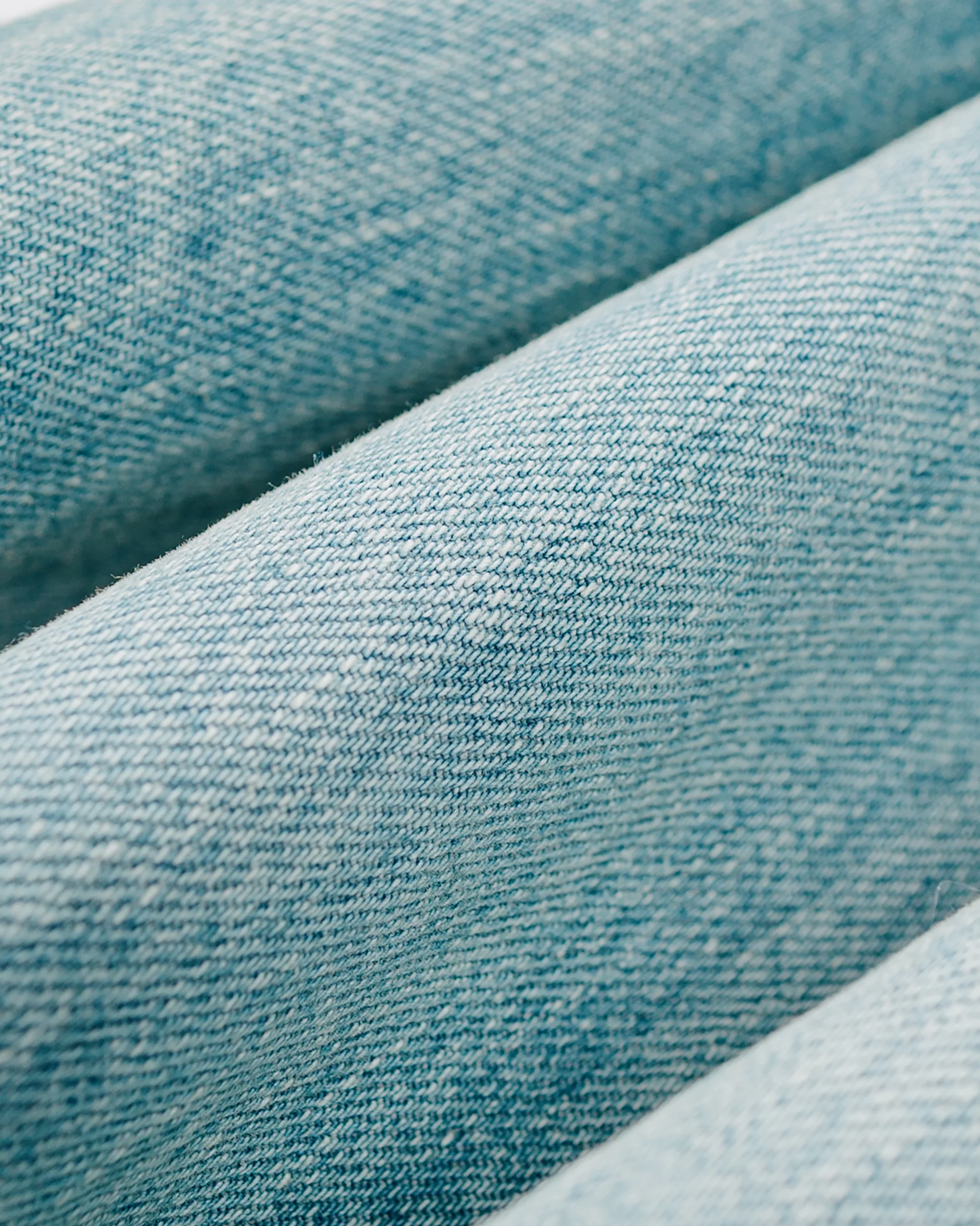 Auralee Selvedge Faded Heavy Denim Wide Pants Faded Indigo - Image 6