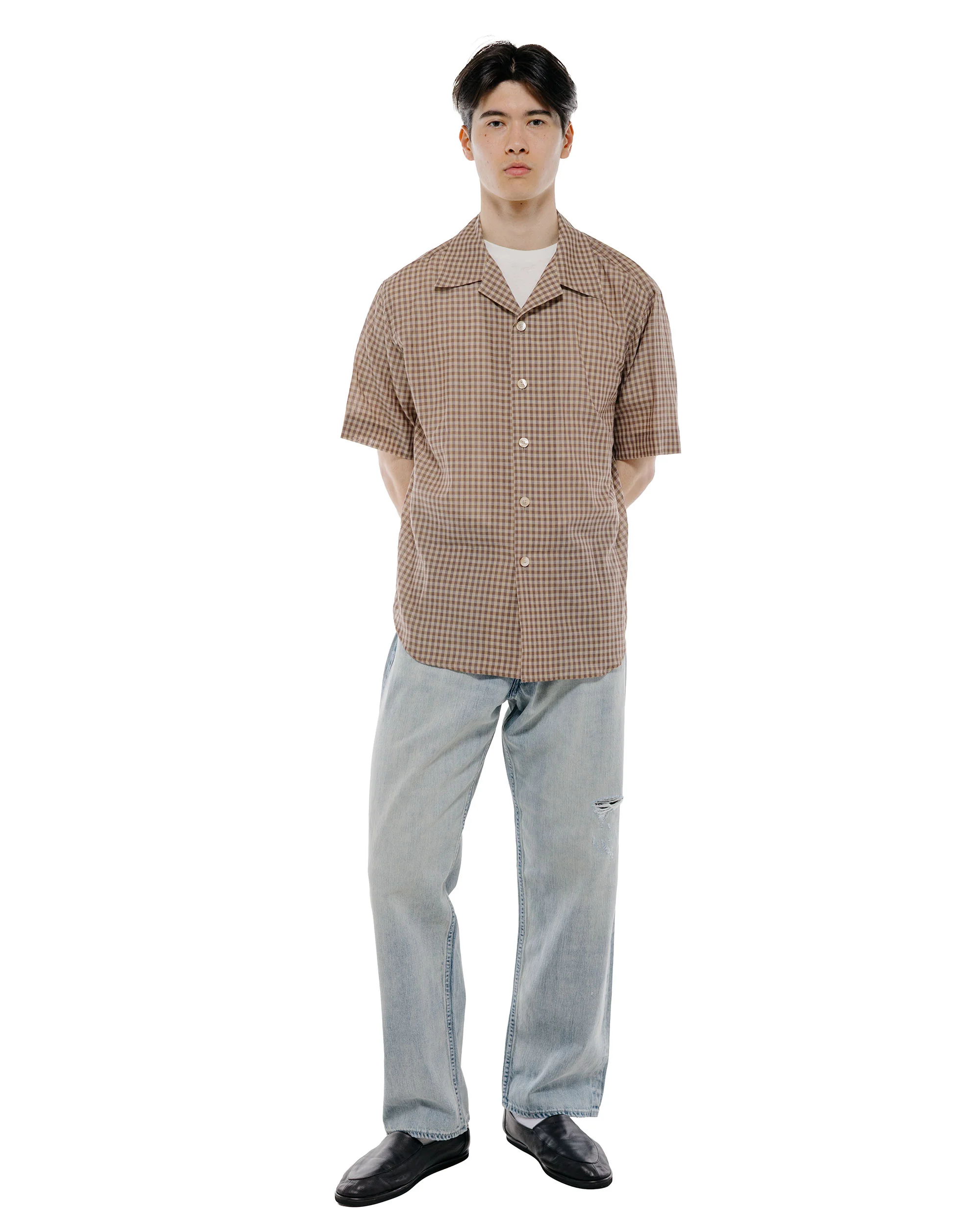 Auralee Selvedge Faded Light Denim Wide Pants Light Indigo - Image 5