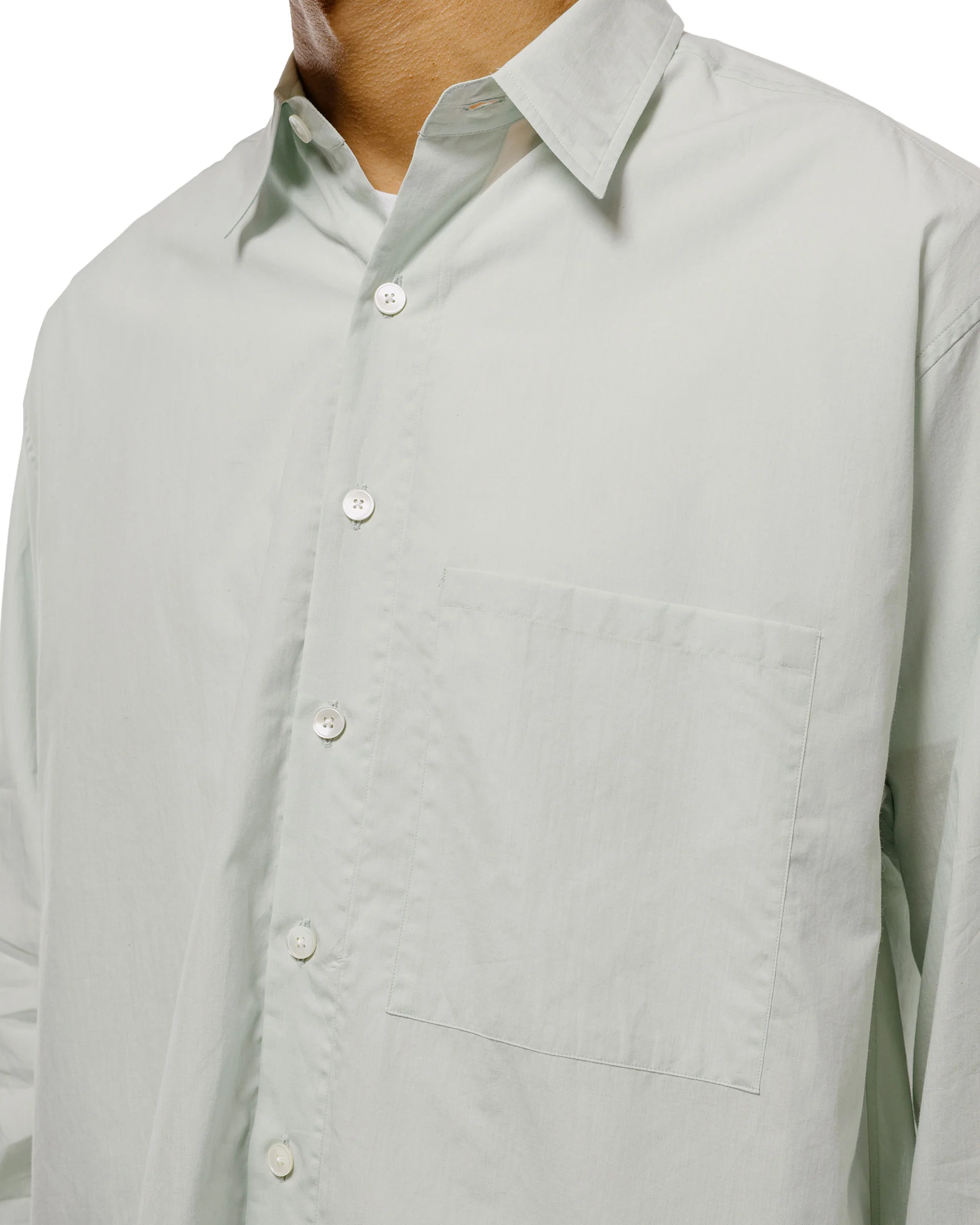 Auralee Super Fine Cotton Lawn Shirt Pale Blue - Image 3