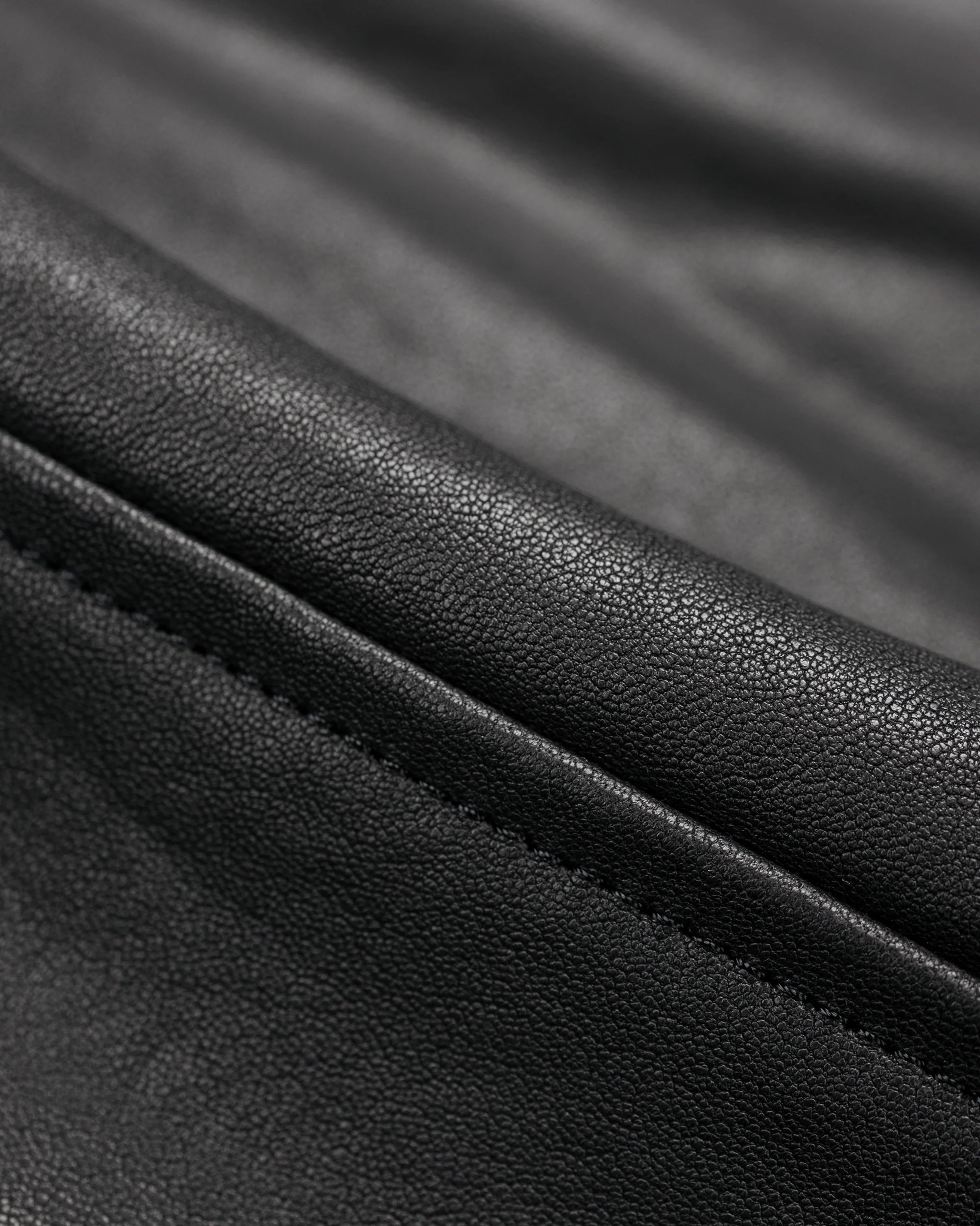 Auralee Textured Lamb Leather Blouson Black - Image 8
