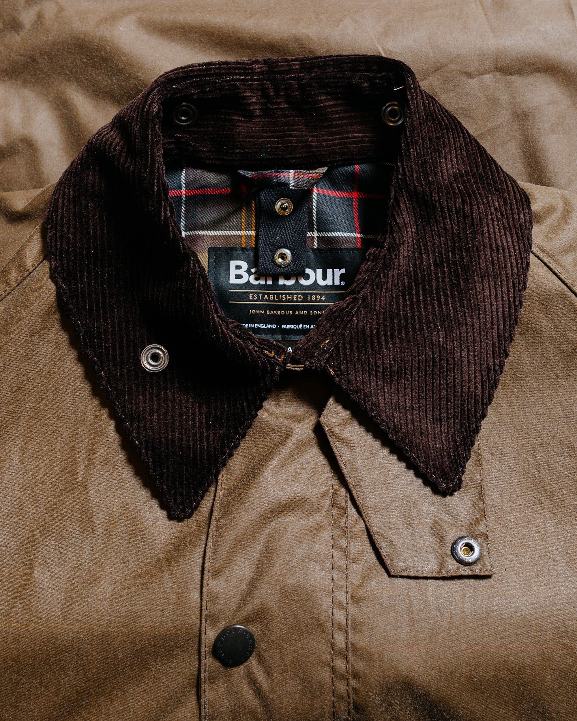 Barbour Bedale Wax Jacket Bark - Image 5