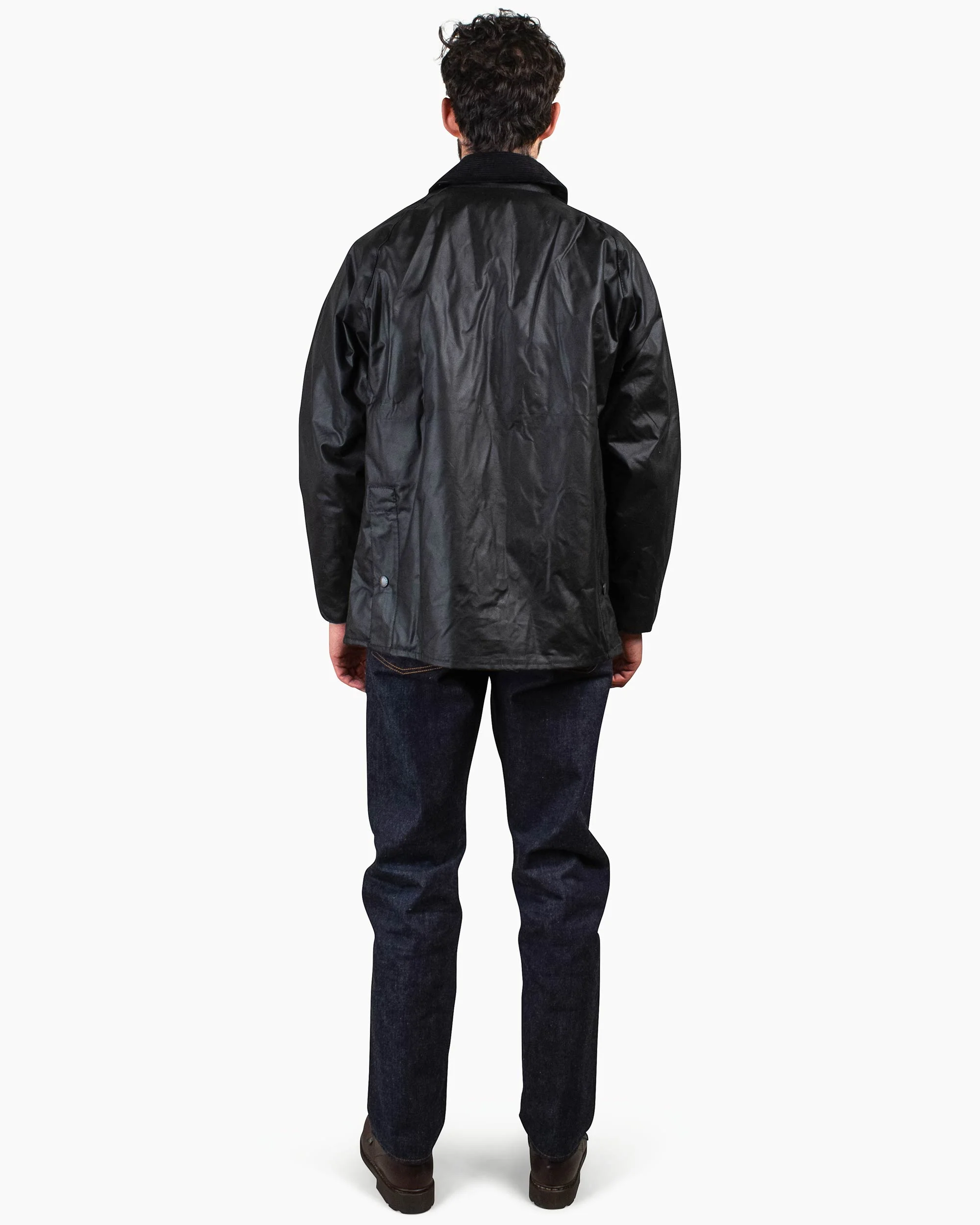 Barbour Bedale Wax Jacket Black - Image 3