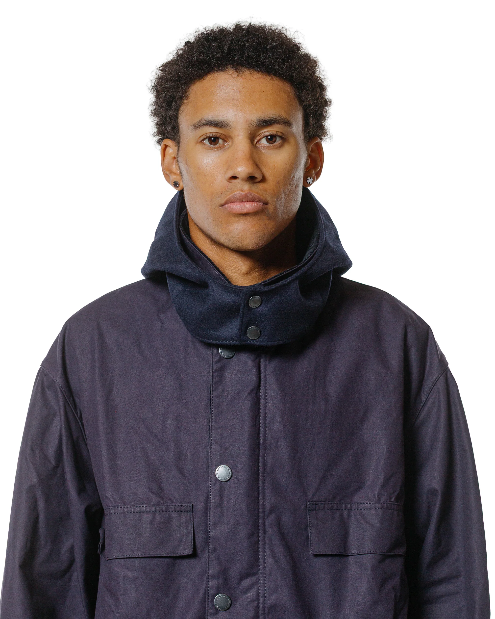 Barbour KAPTAIN SUNSHINE Bedale Casual Field Coat Dark Indigo - Image 5