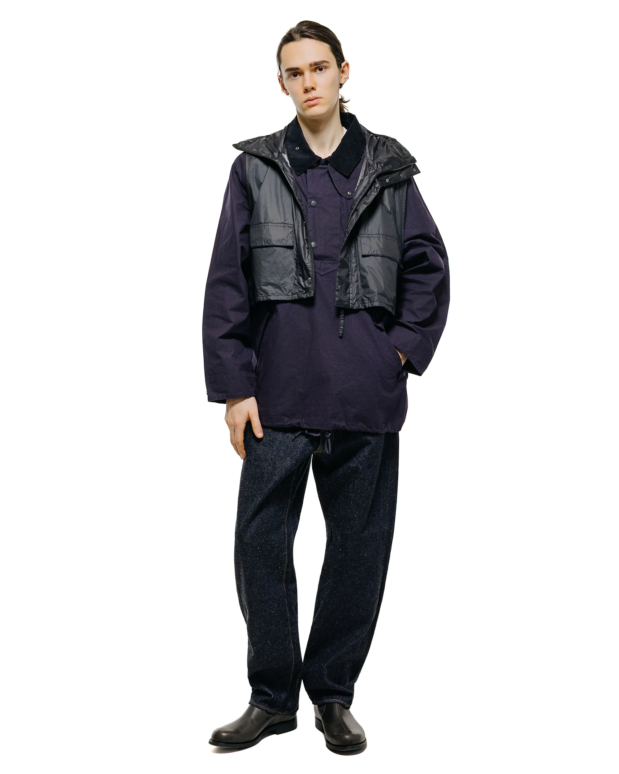 Barbour KAPTAIN SUNSHINE Transport Smock Casual Jacket Dark Indigo - Image 2