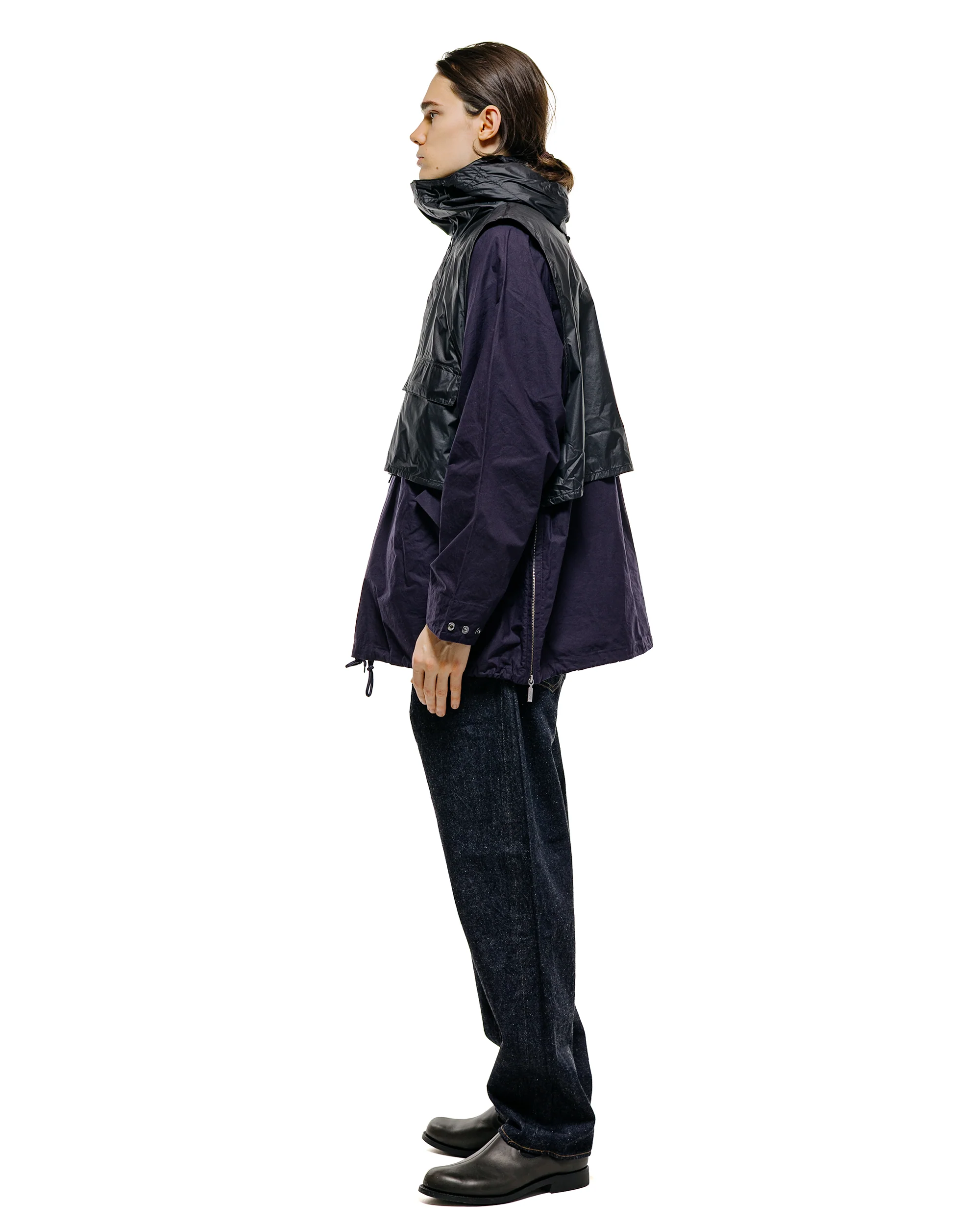 Barbour KAPTAIN SUNSHINE Transport Smock Casual Jacket Dark Indigo - Image 5
