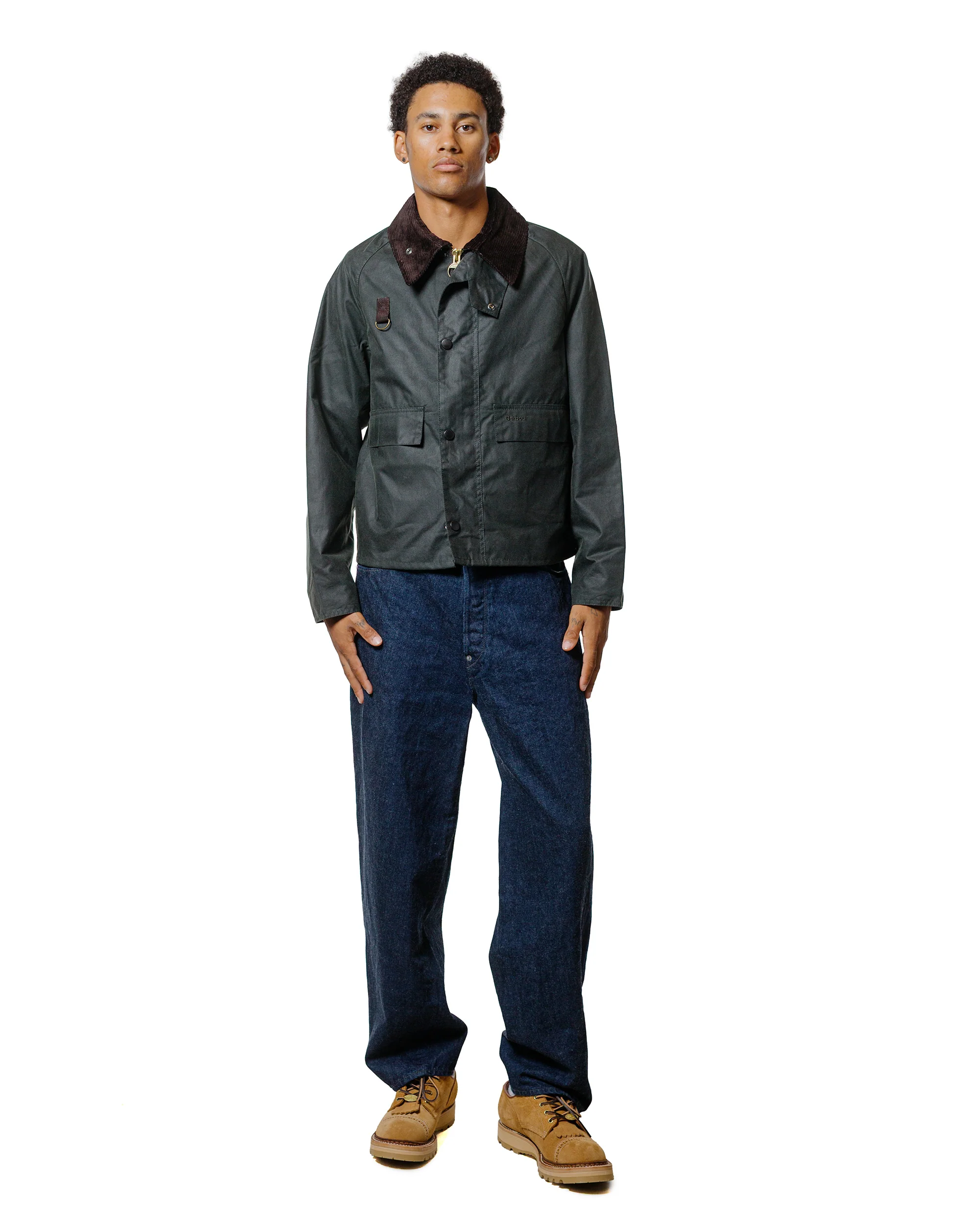 Barbour Spey Wax Jacket Sage - Image 4