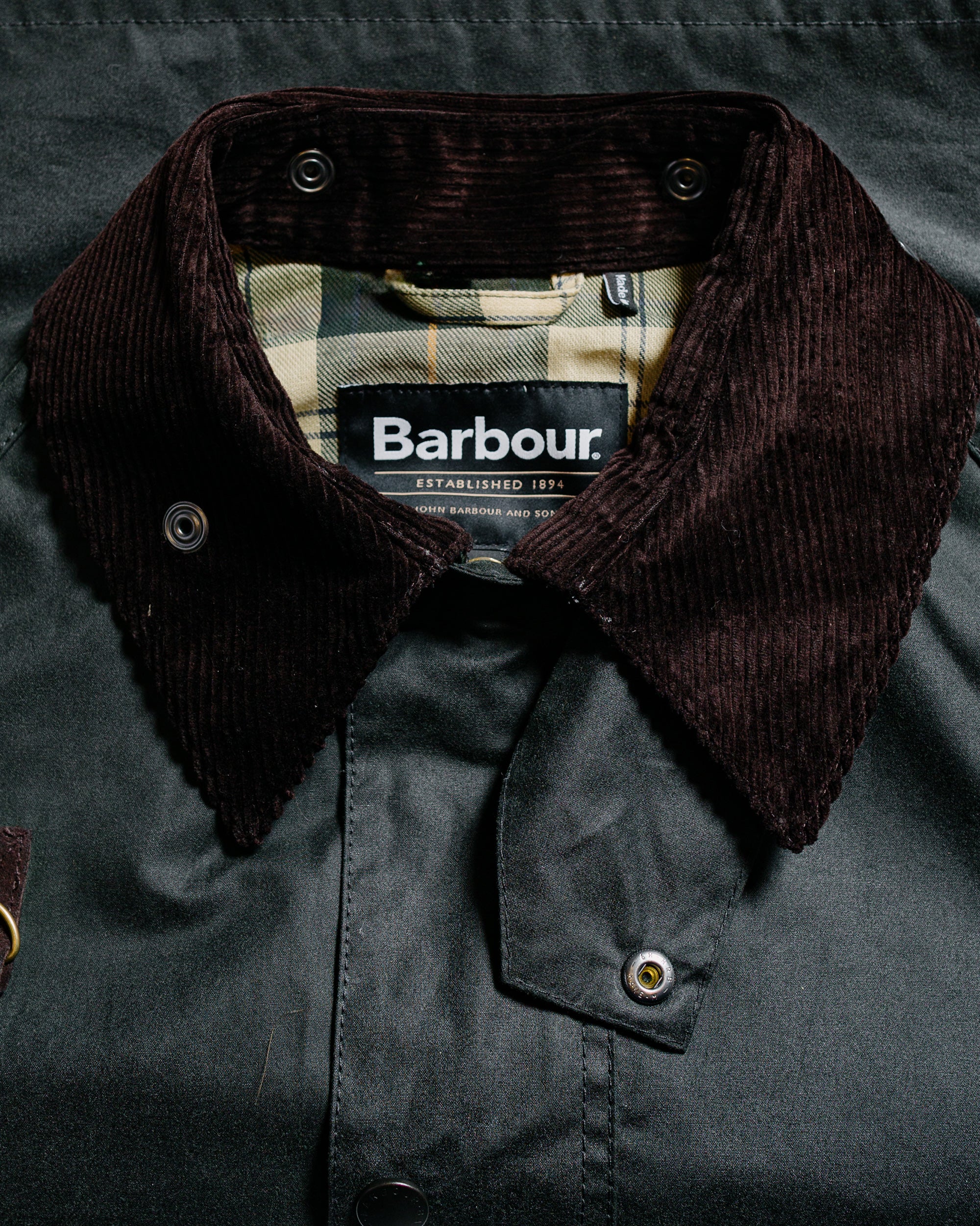 Barbour Spey Wax Jacket Sage - Image 5