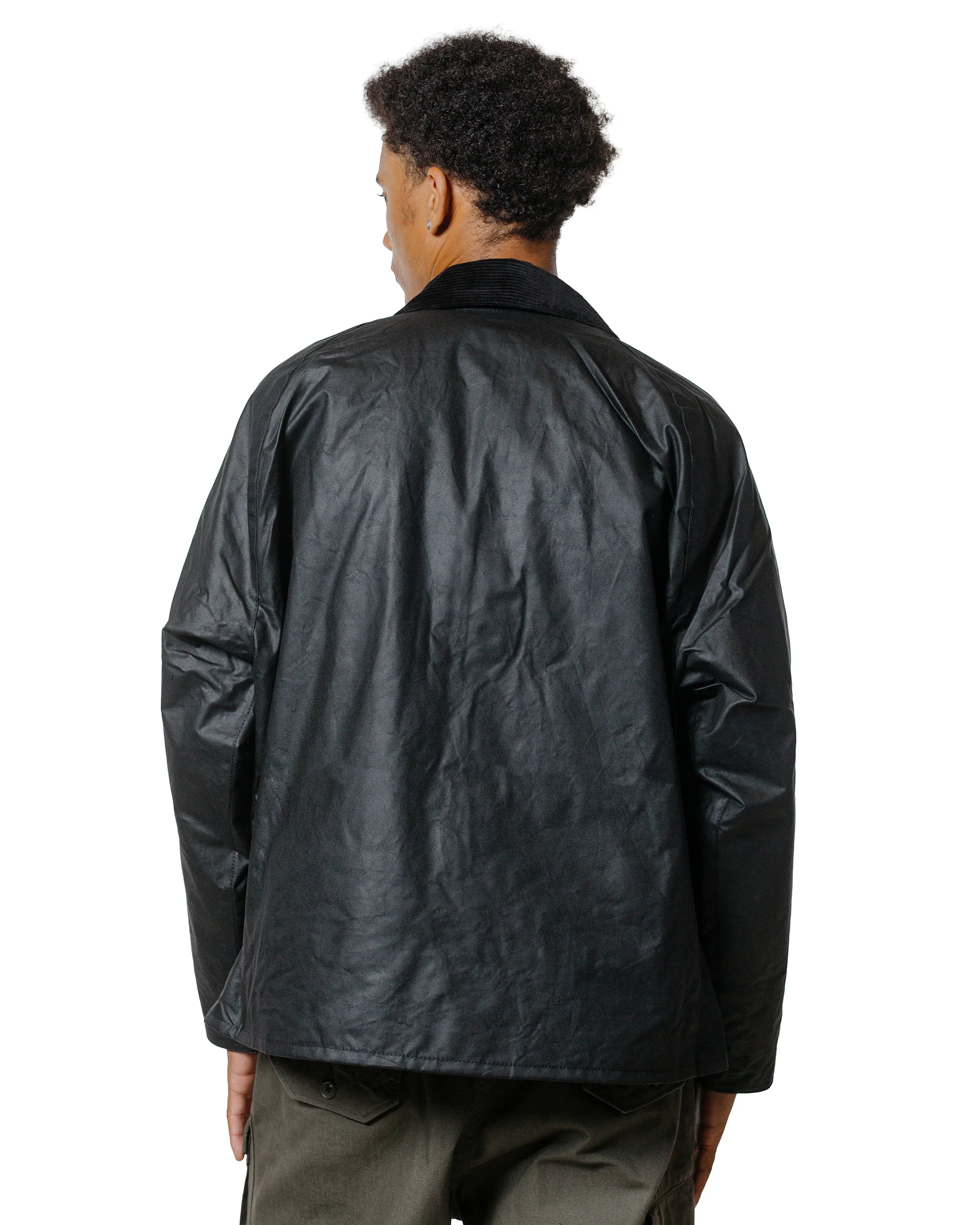 Barbour Transport Wax Jacket Black - Image 3
