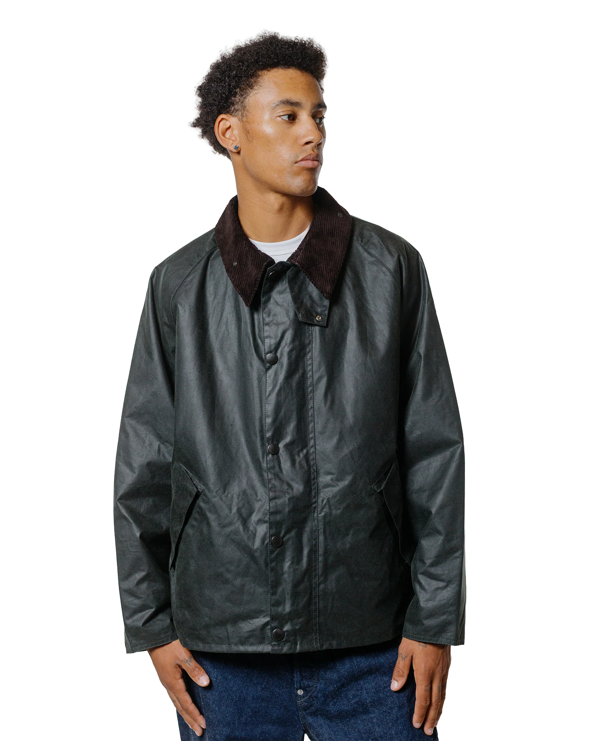Barbour Transport Wax Jacket Sage - Image 2