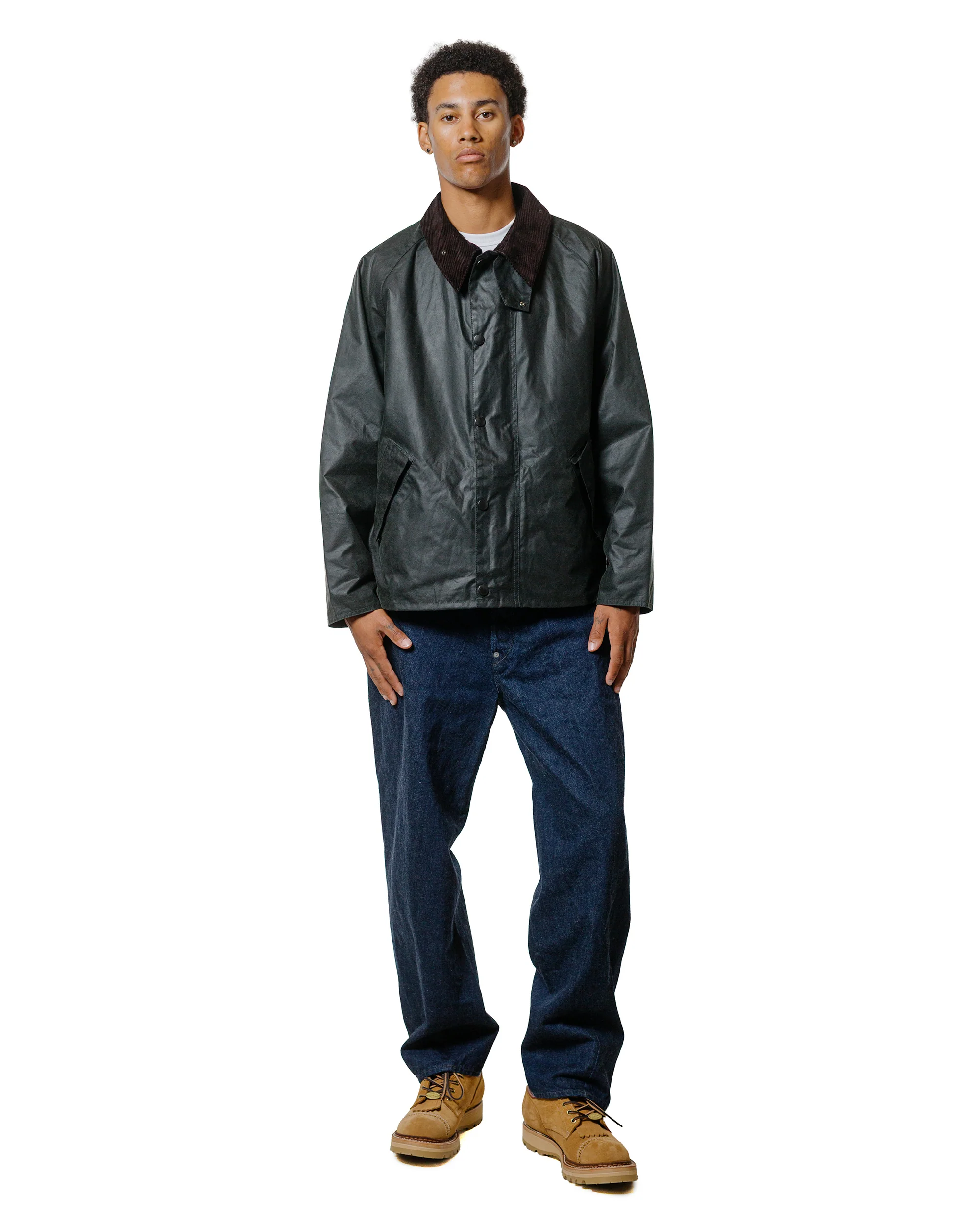Barbour Transport Wax Jacket Sage - Image 4